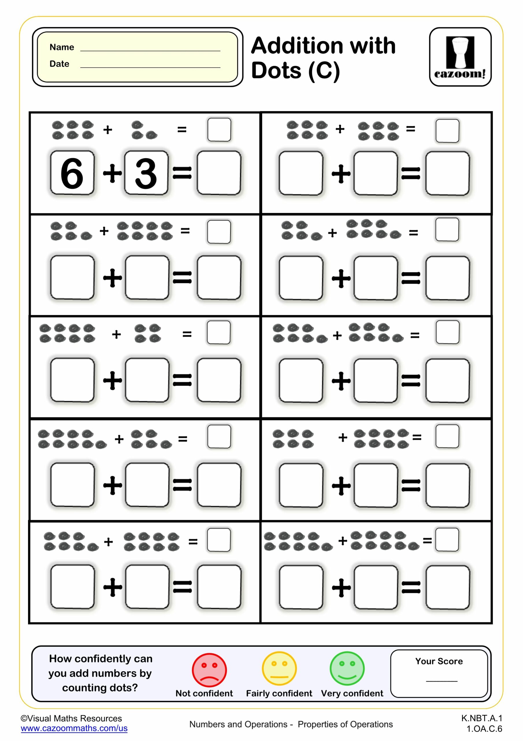 Preview of Addition with Dots (C)
