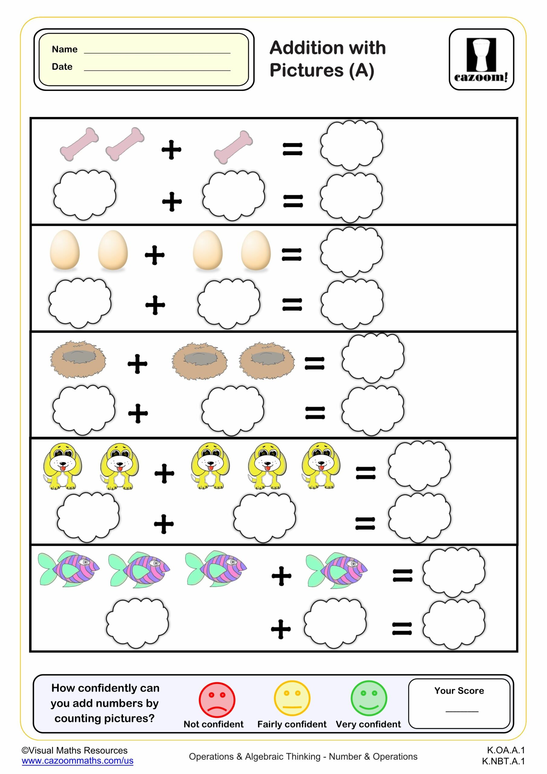 Preview of Addition with Pictures (A)