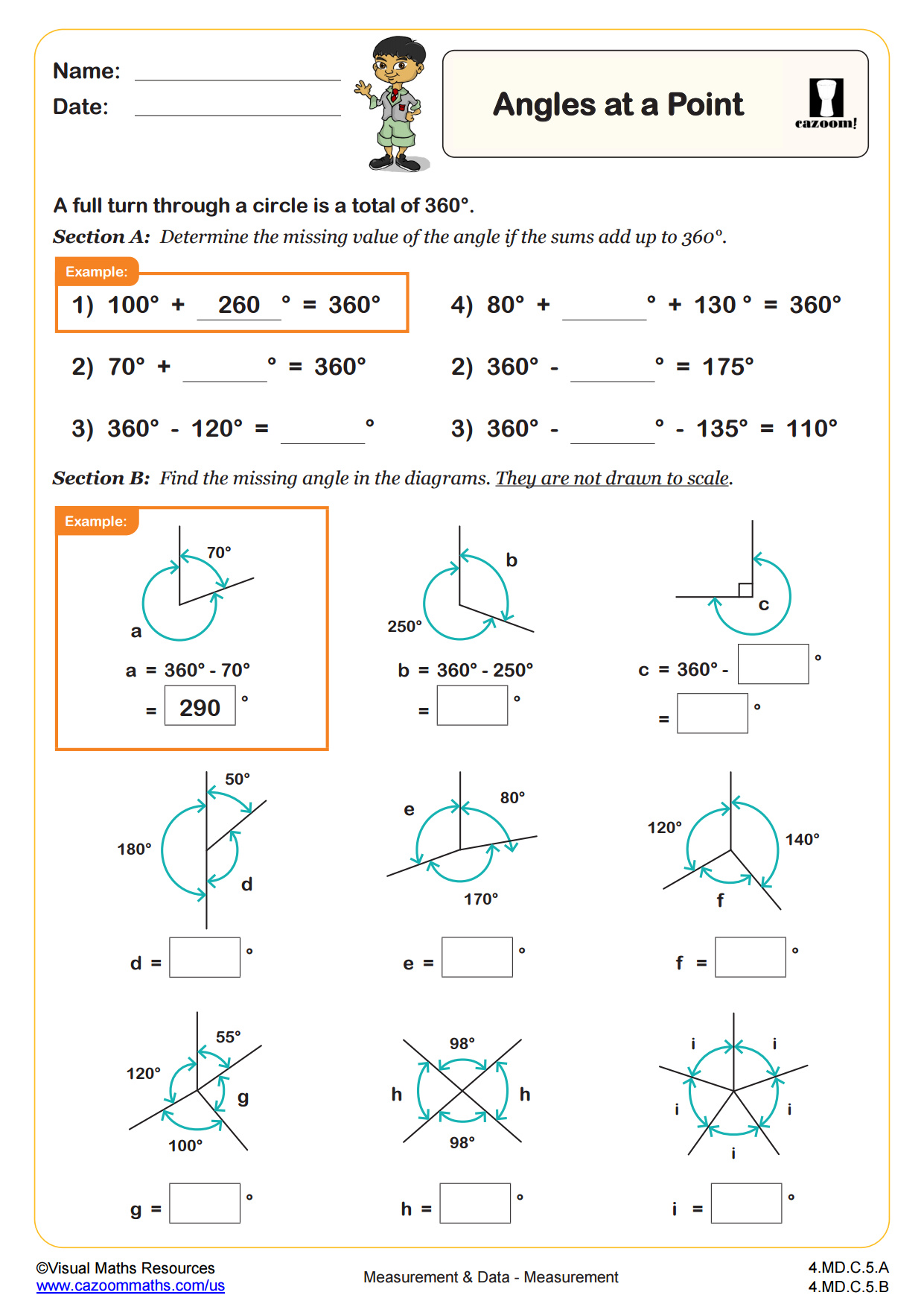 Preview of Angles at a Point