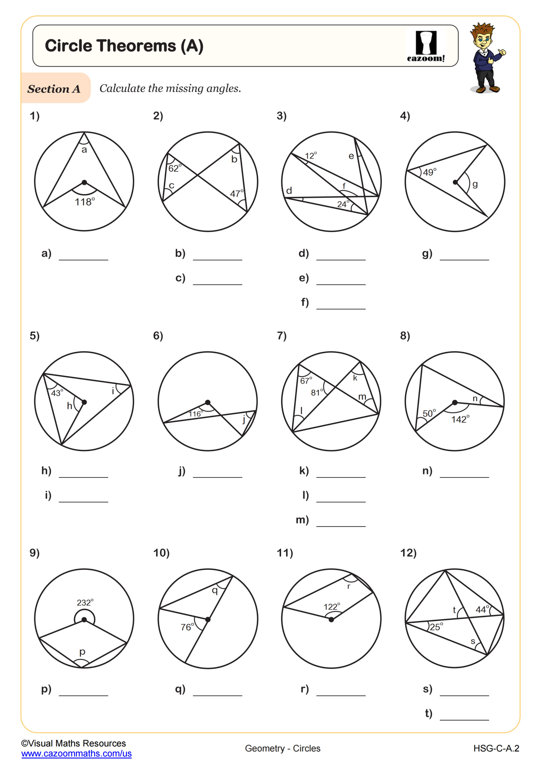 Preview of Circle Theorems (A)