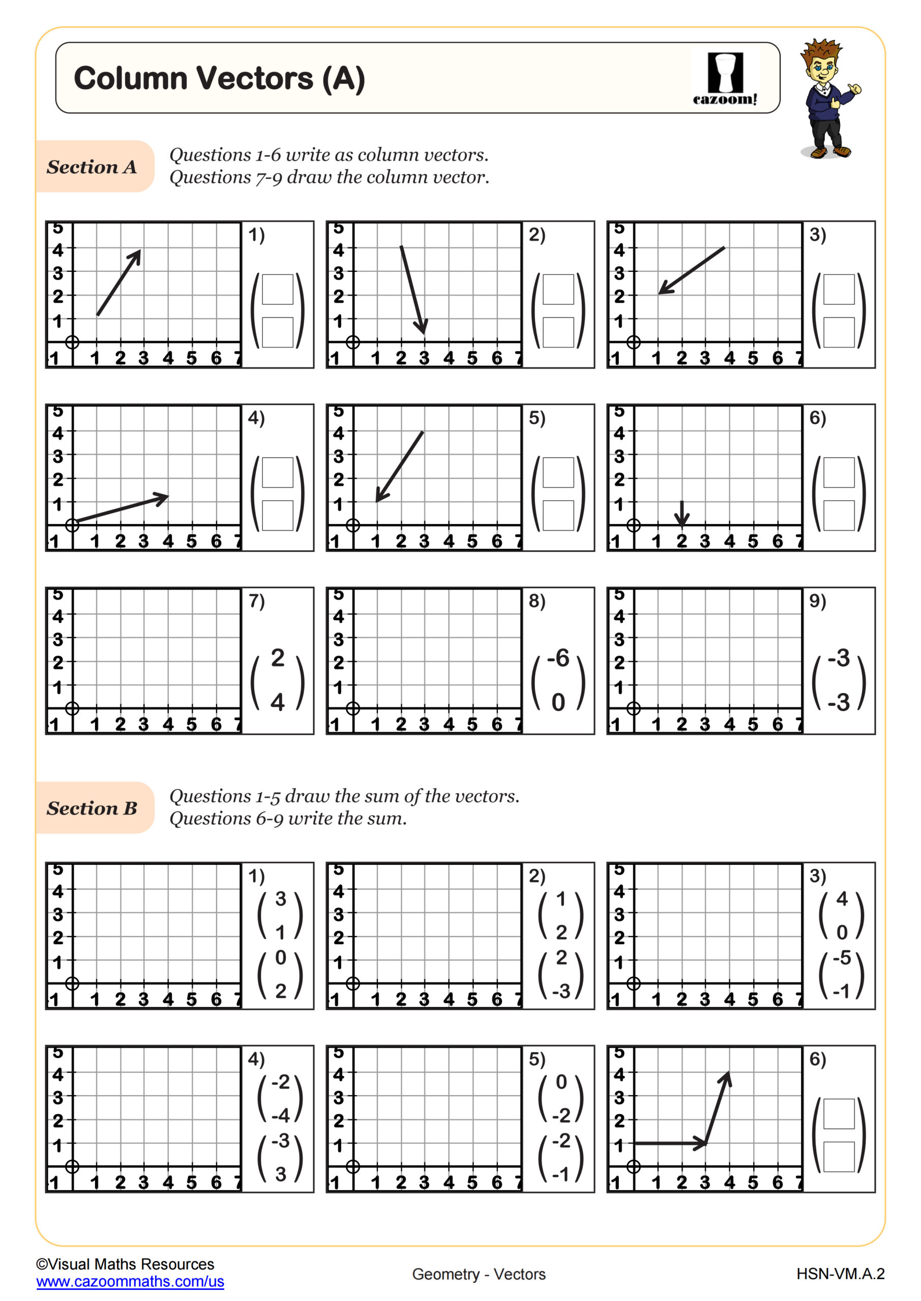 Preview of Column Vectors (A)