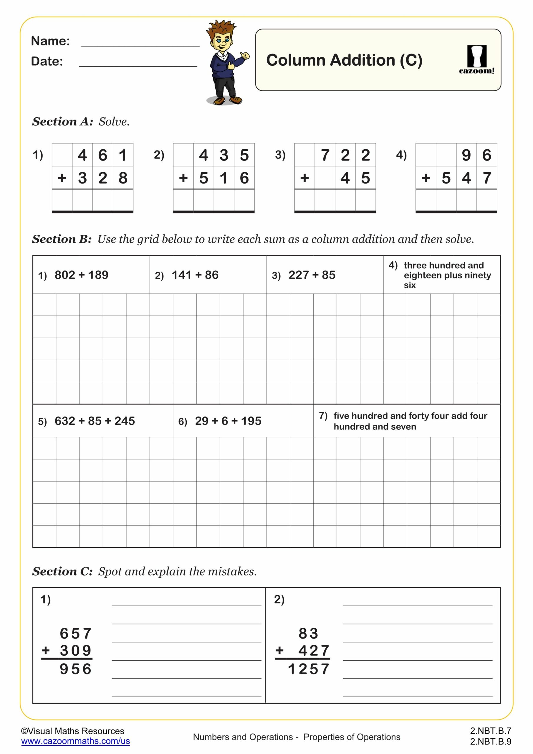 Preview of Column Addition (C)