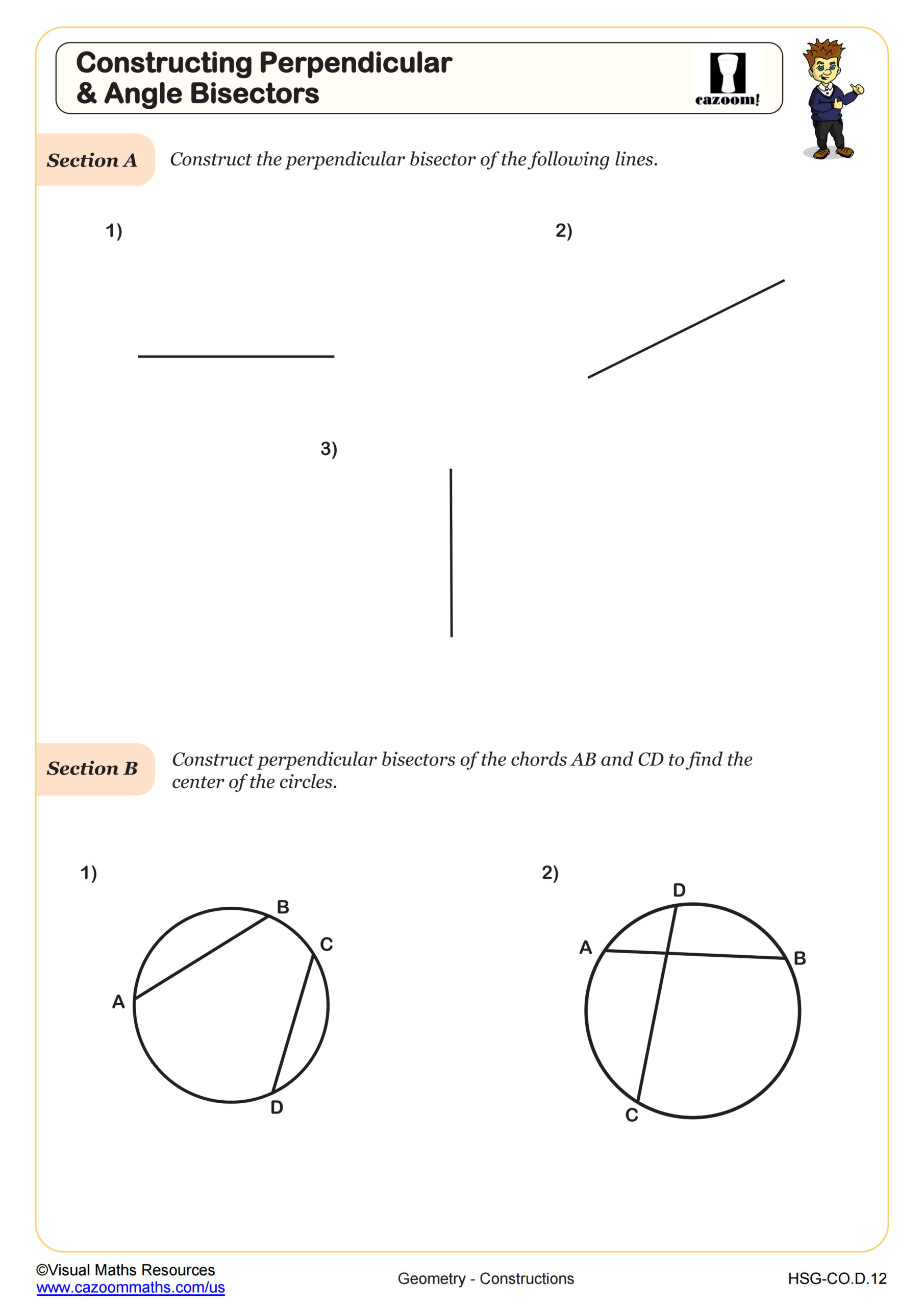 Preview of Constructing Perpendicular and Angle Bisectors