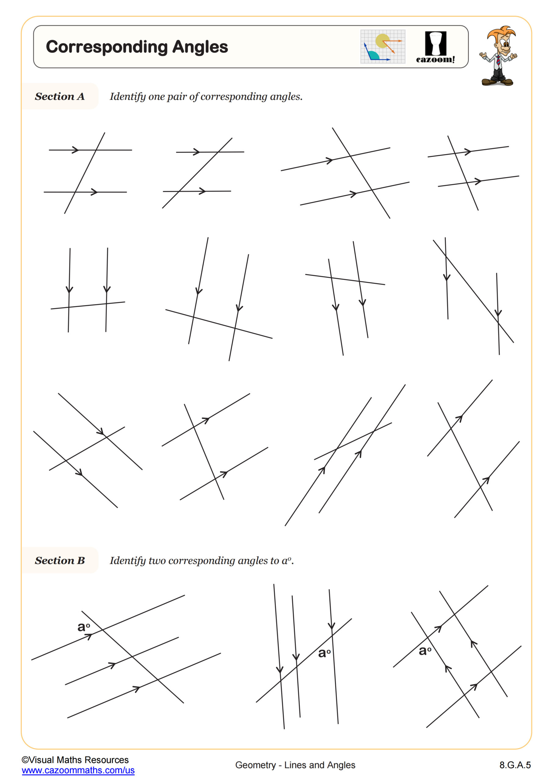 Preview of Corresponding Angles