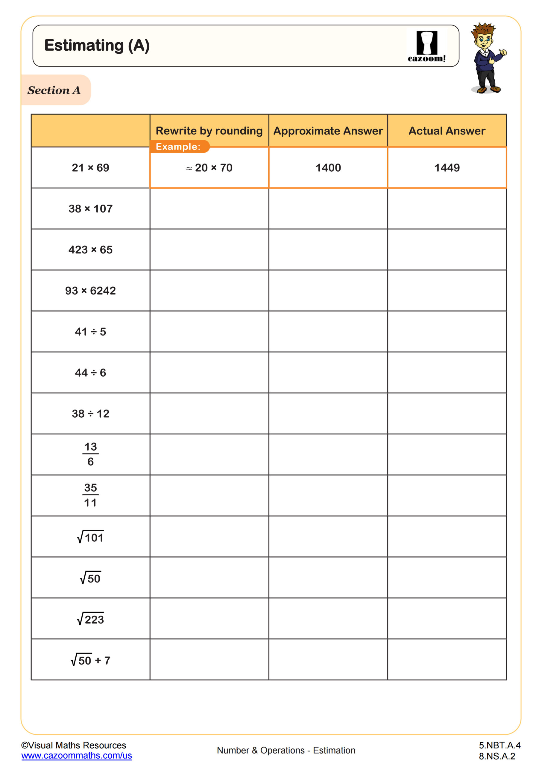 Preview of Estimating (A)