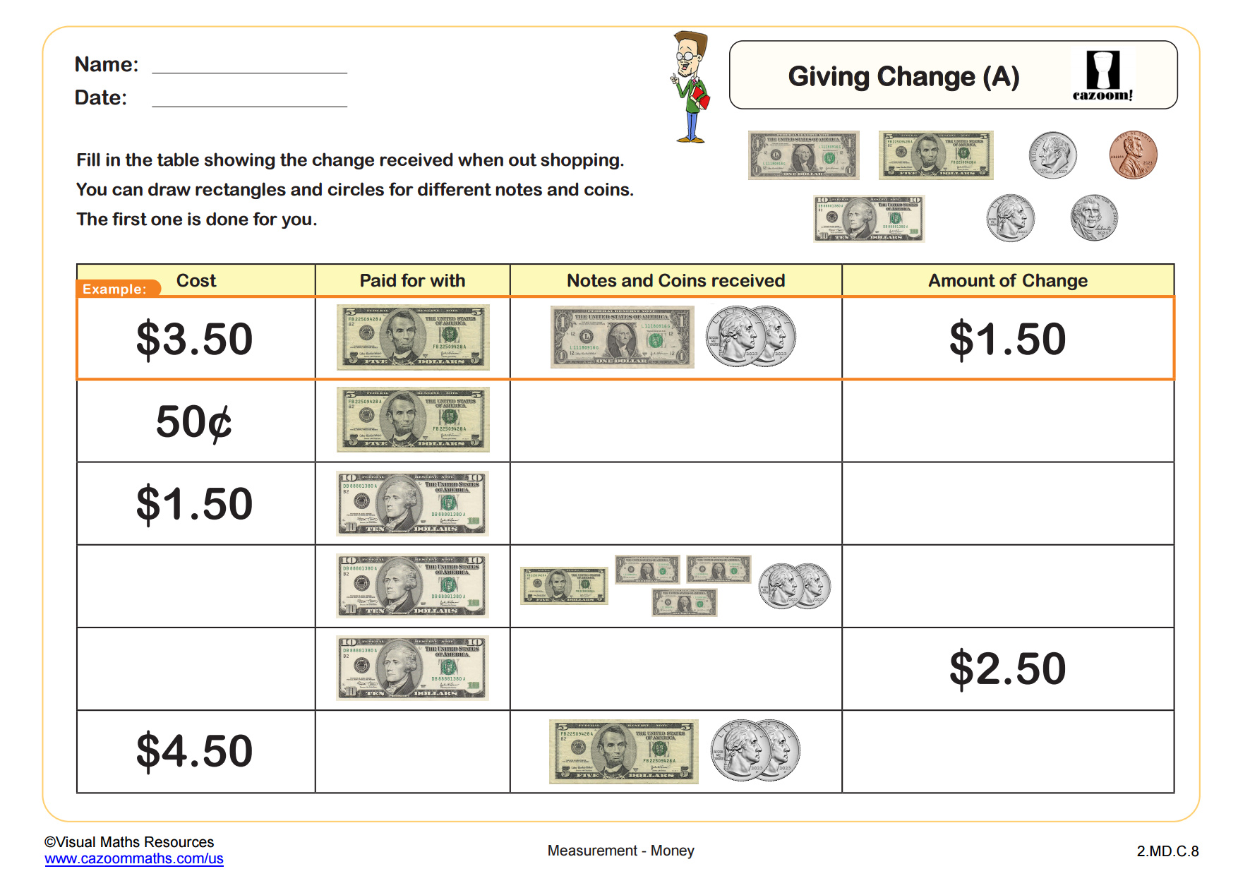 Preview of Giving Change (A)