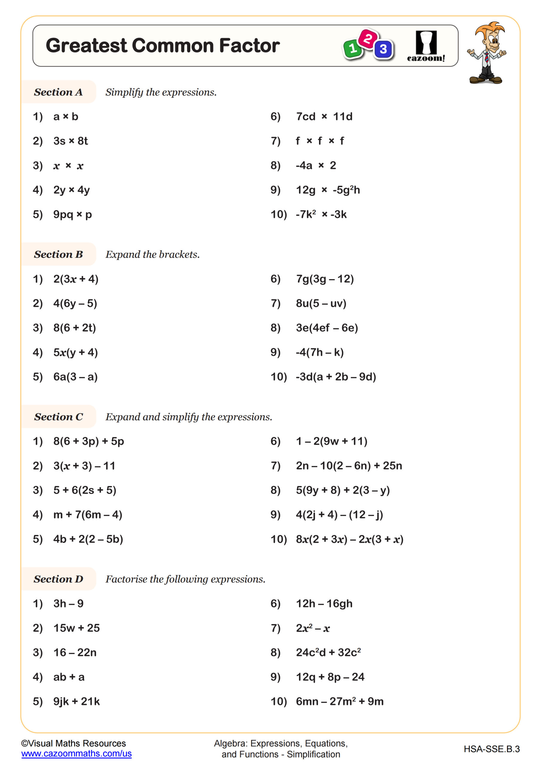 Preview of Greatest Common Factor