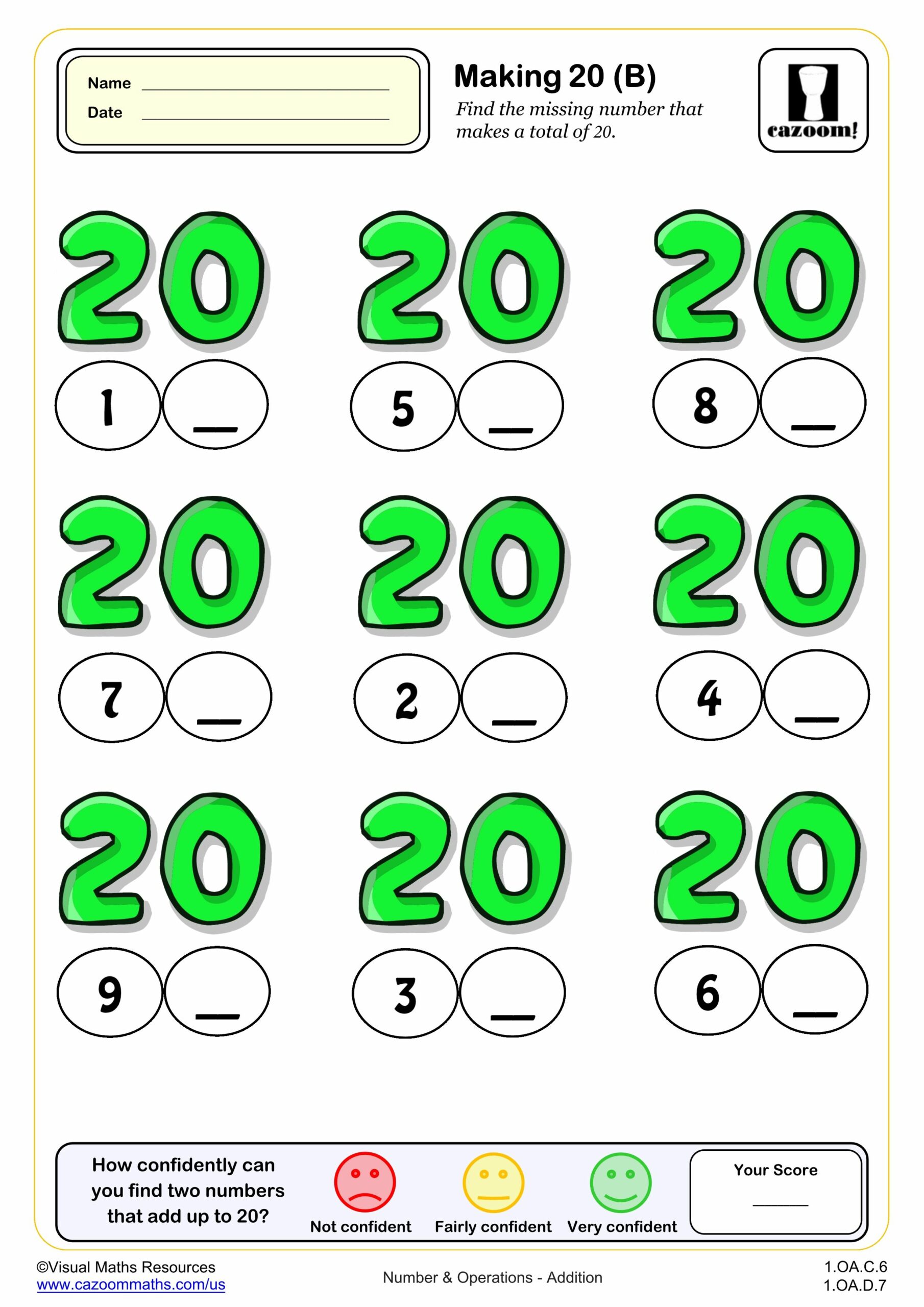 Preview of Making 20 (B)