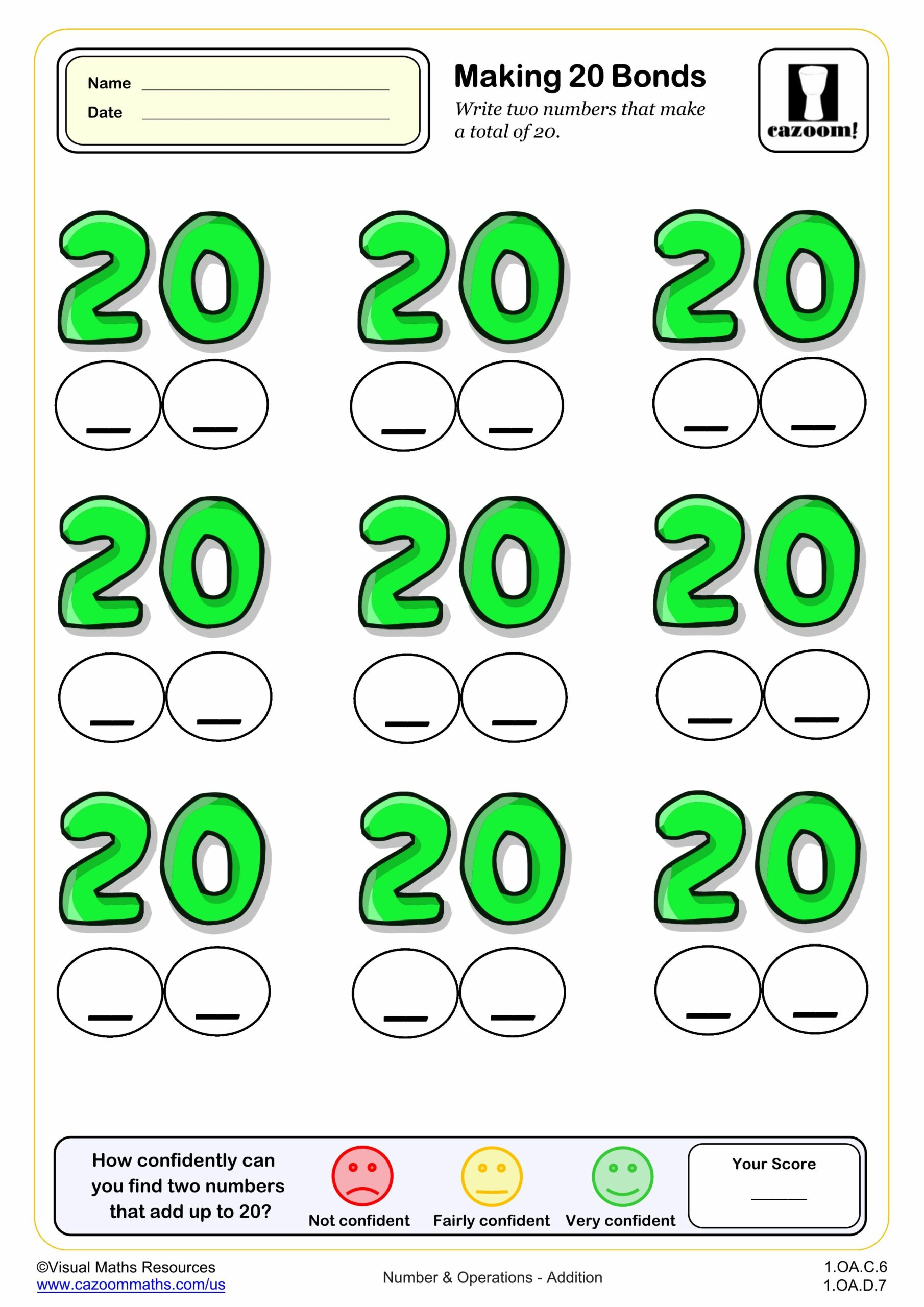 Preview of Making 20 (BONDS)