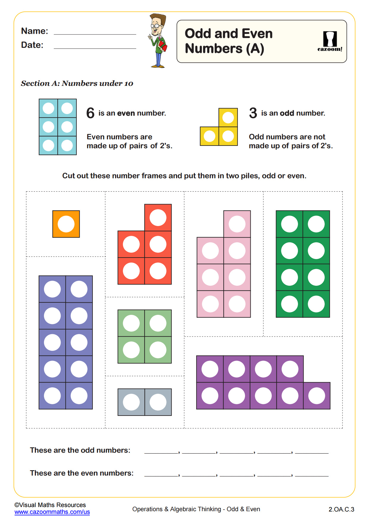 Preview of Odd and Even Numbers (A)