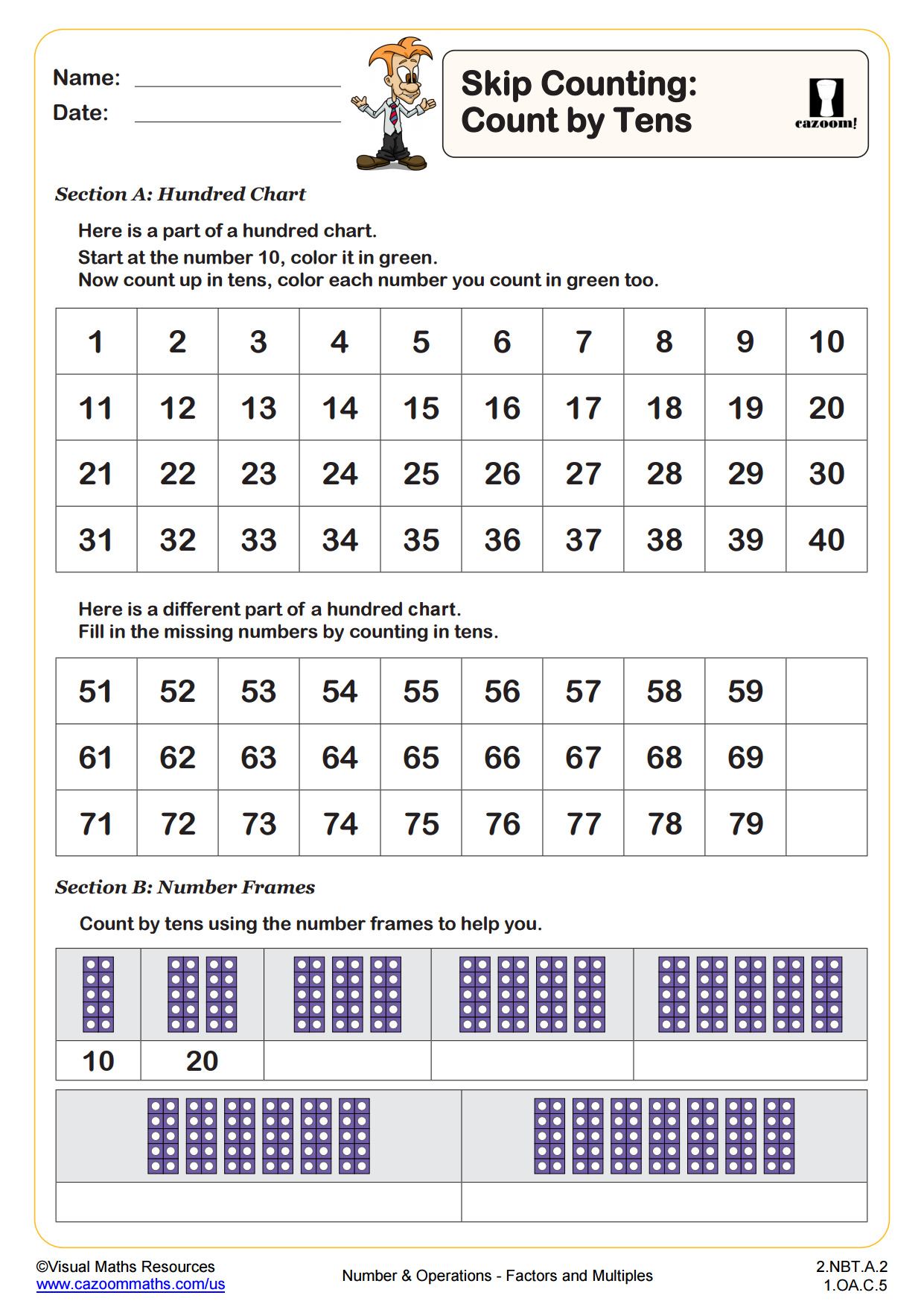 Preview of Skip Counting (count in 10s)