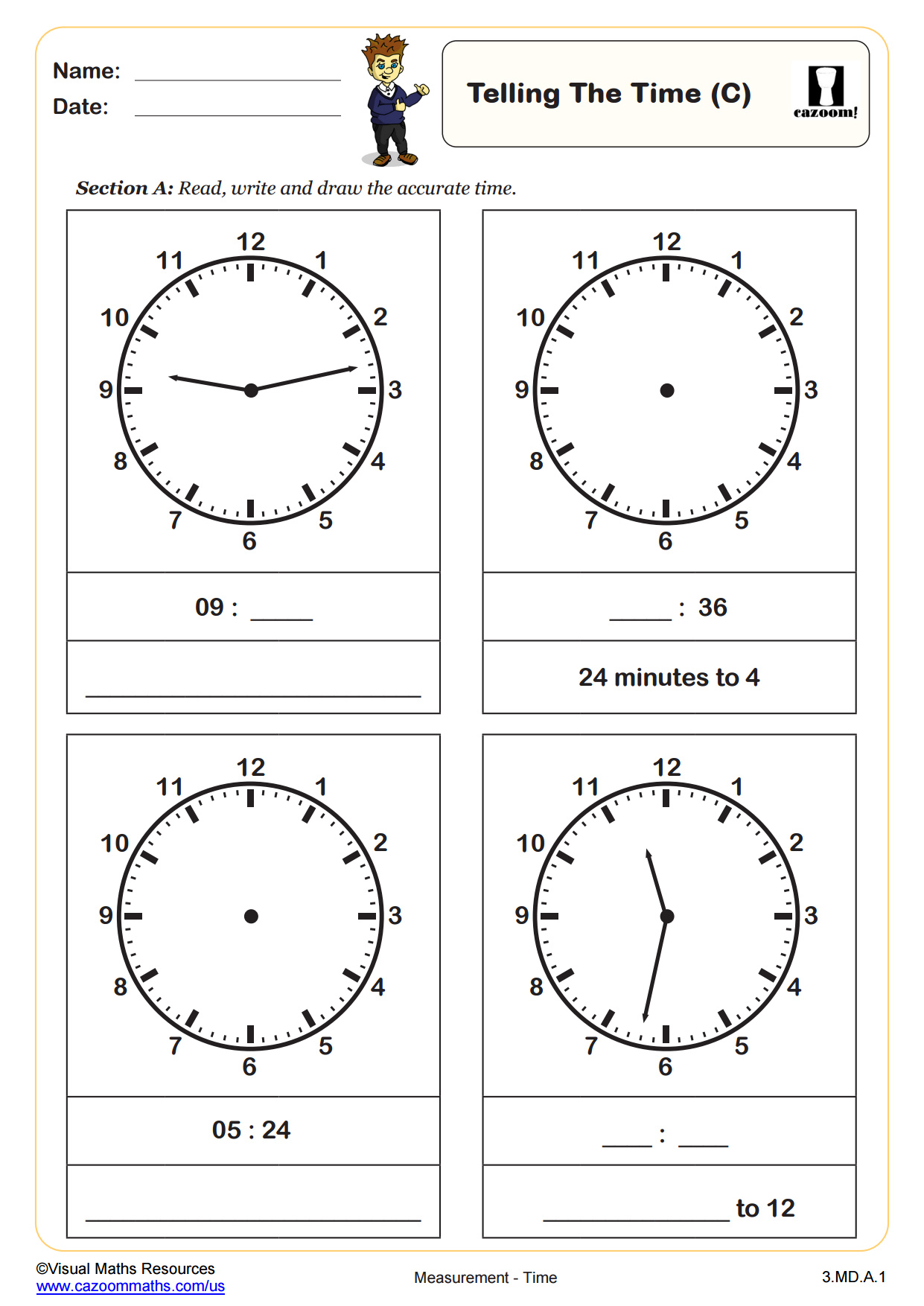 Preview of Telling the Time (C)