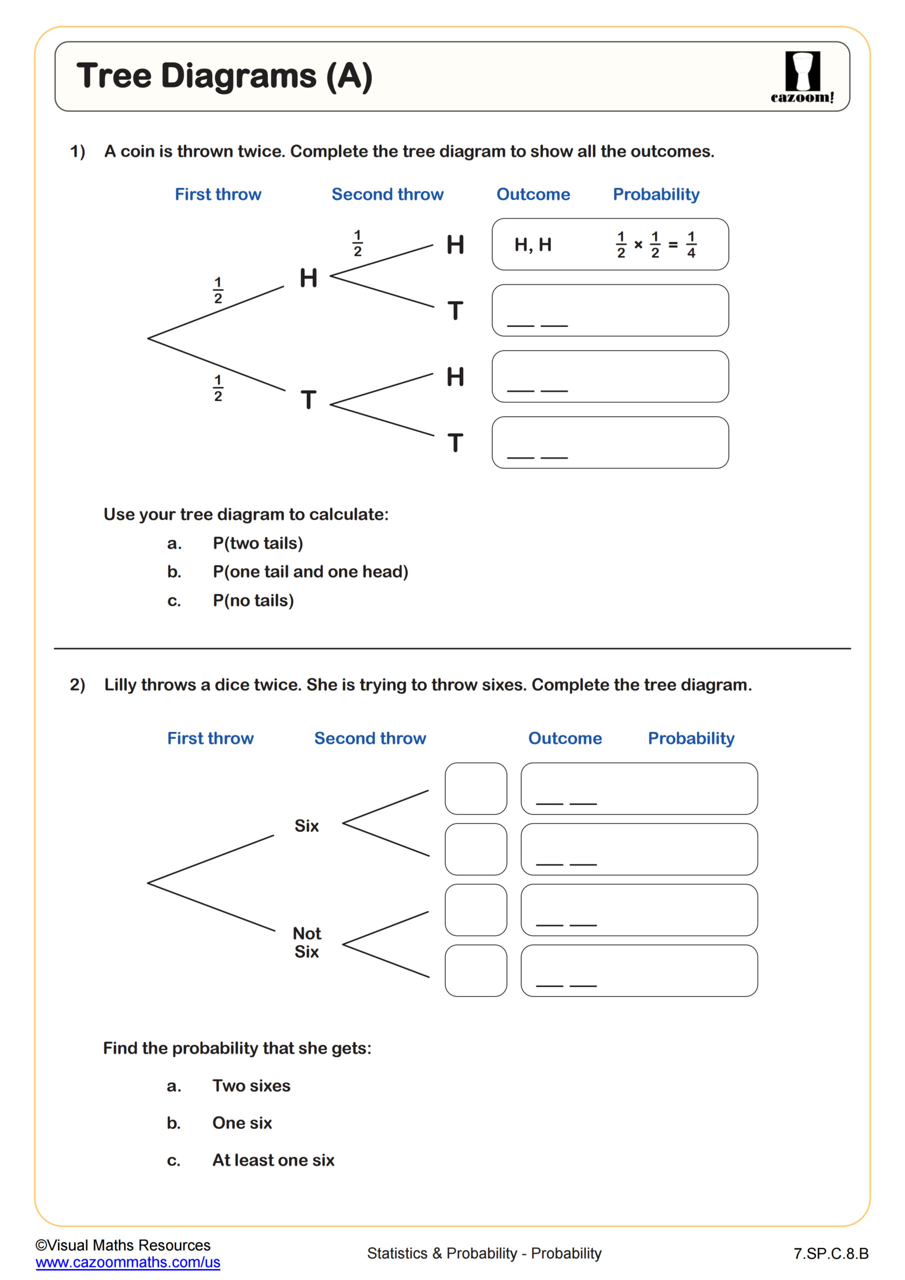 Preview of Tree Diagrams (A)
