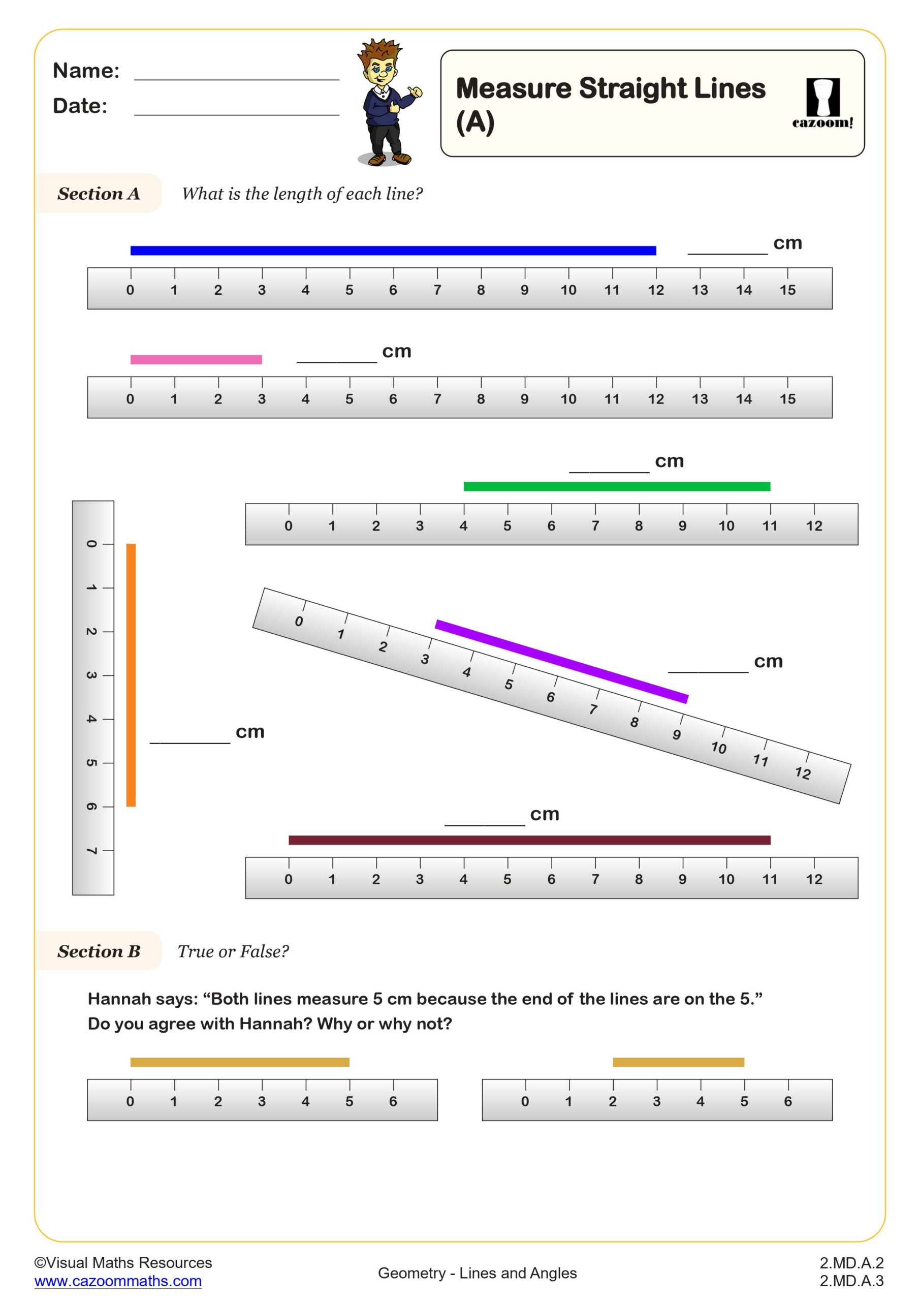 Preview of Measure Straight Lines (A)