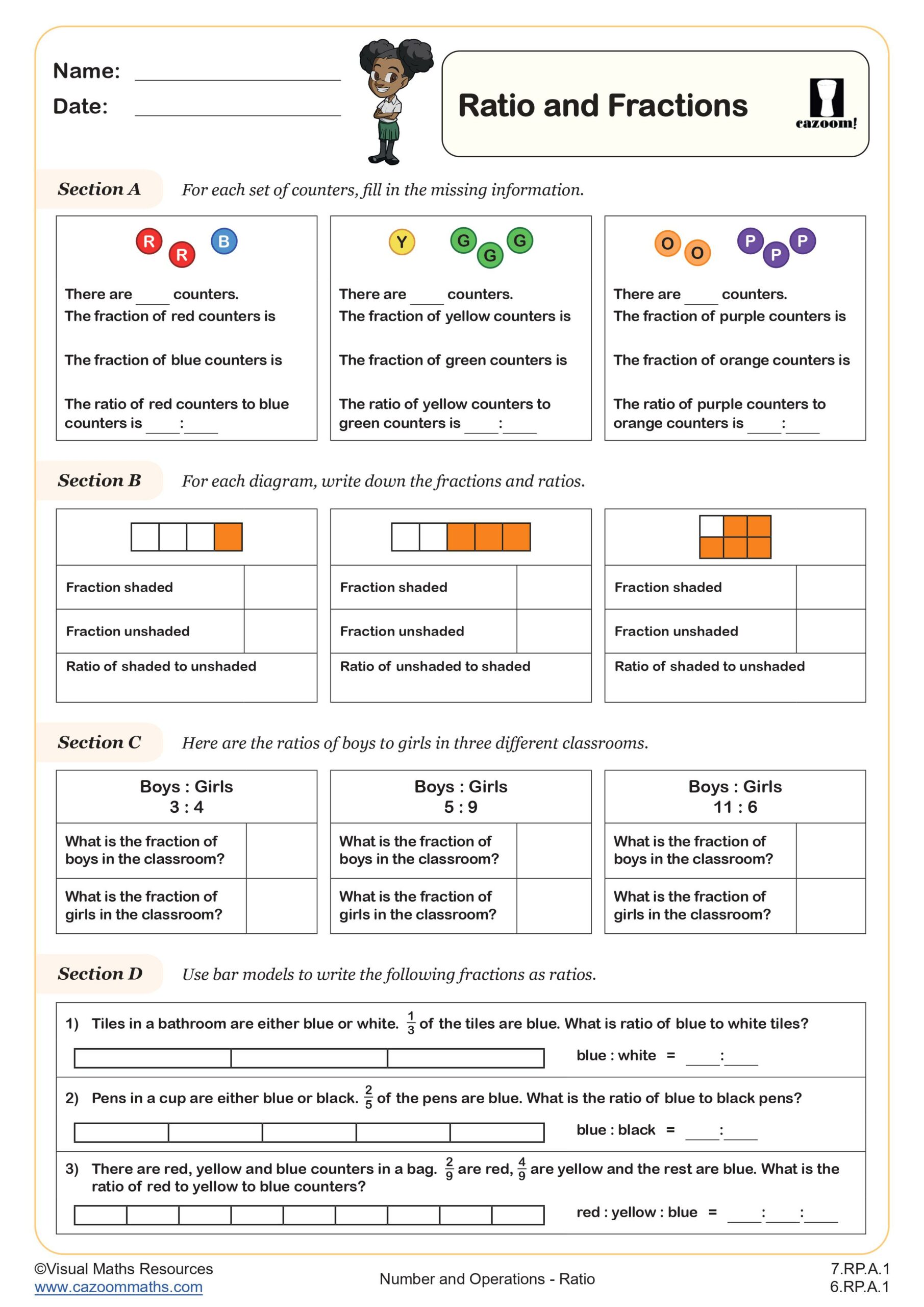 Preview of Ratio and Fractions