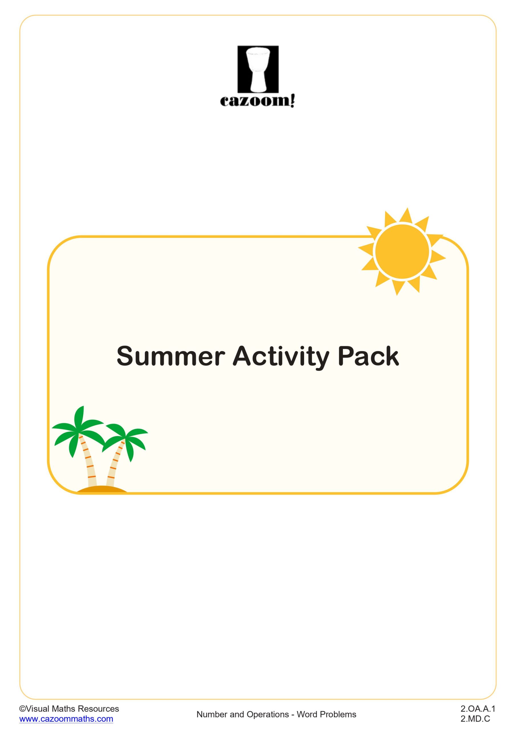 Preview of Free Summer Activity Pack