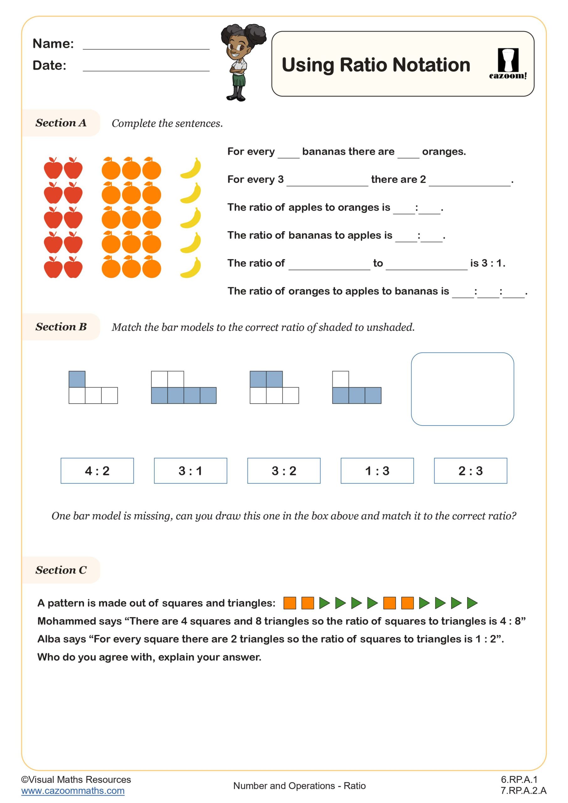 Preview of Using Ratio Notation