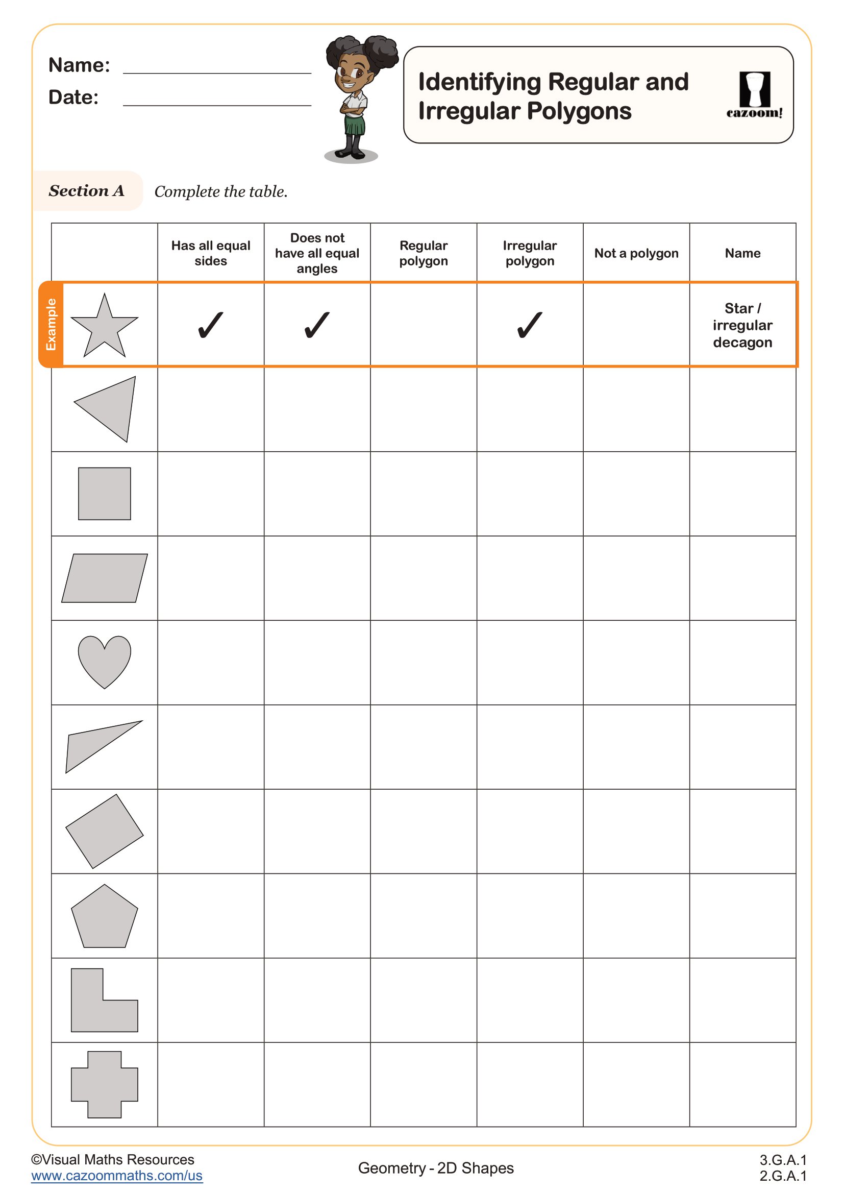 Preview of Identifying Regular and Irregular Polygons
