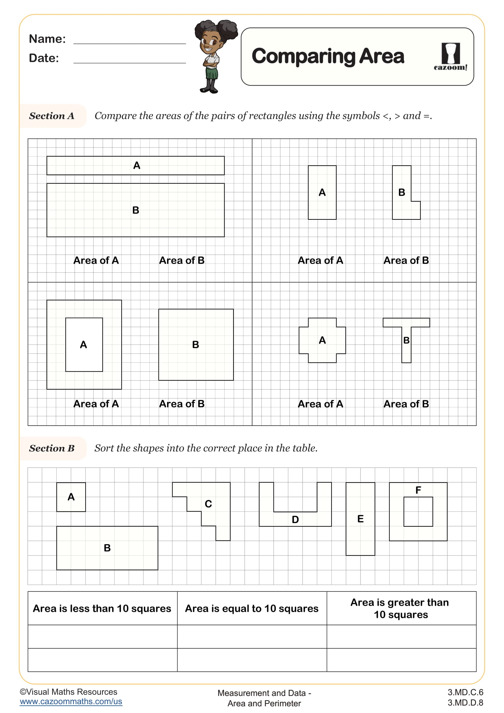 Preview of Comparing Area