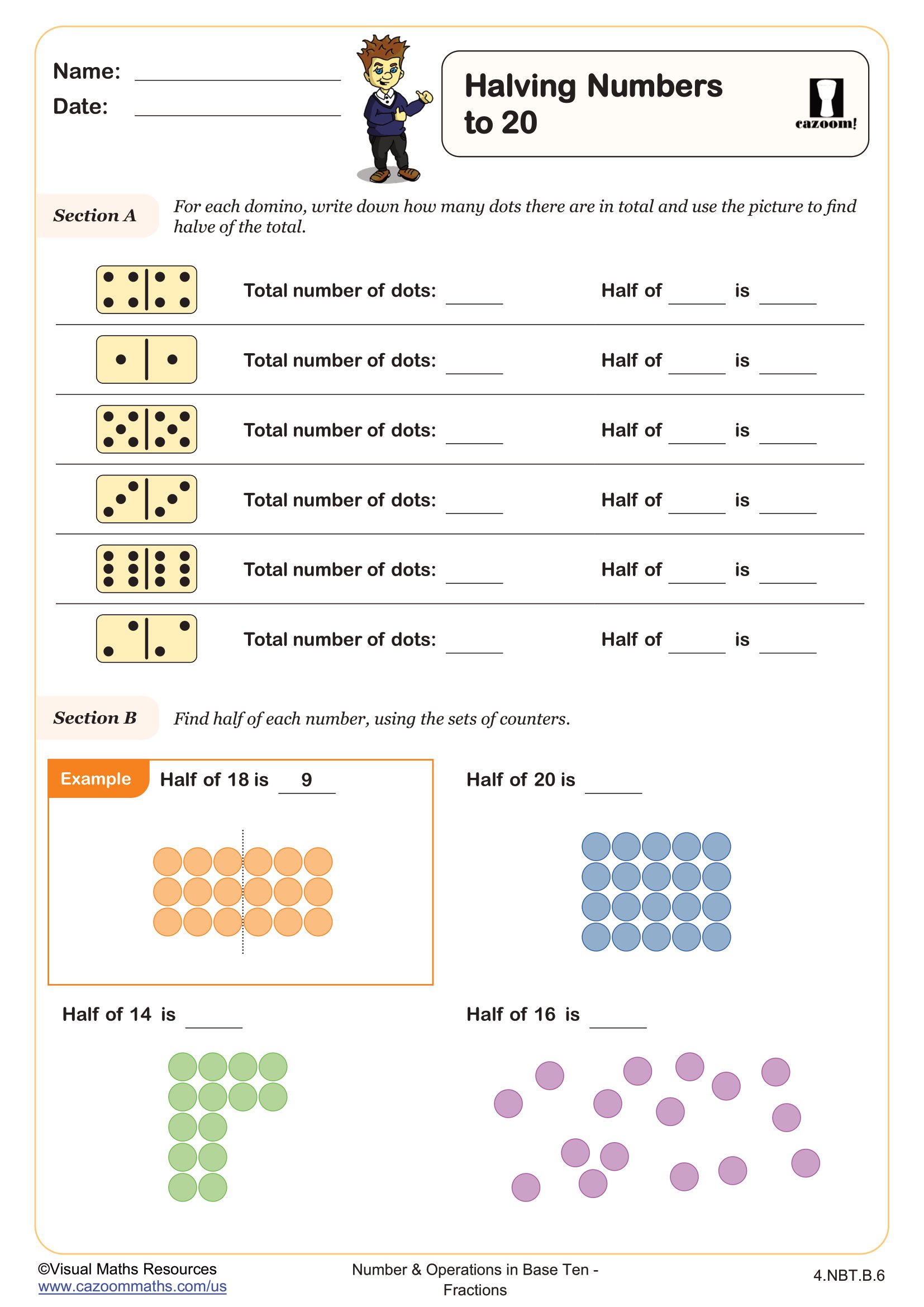 Preview of Halving Numbers to 20