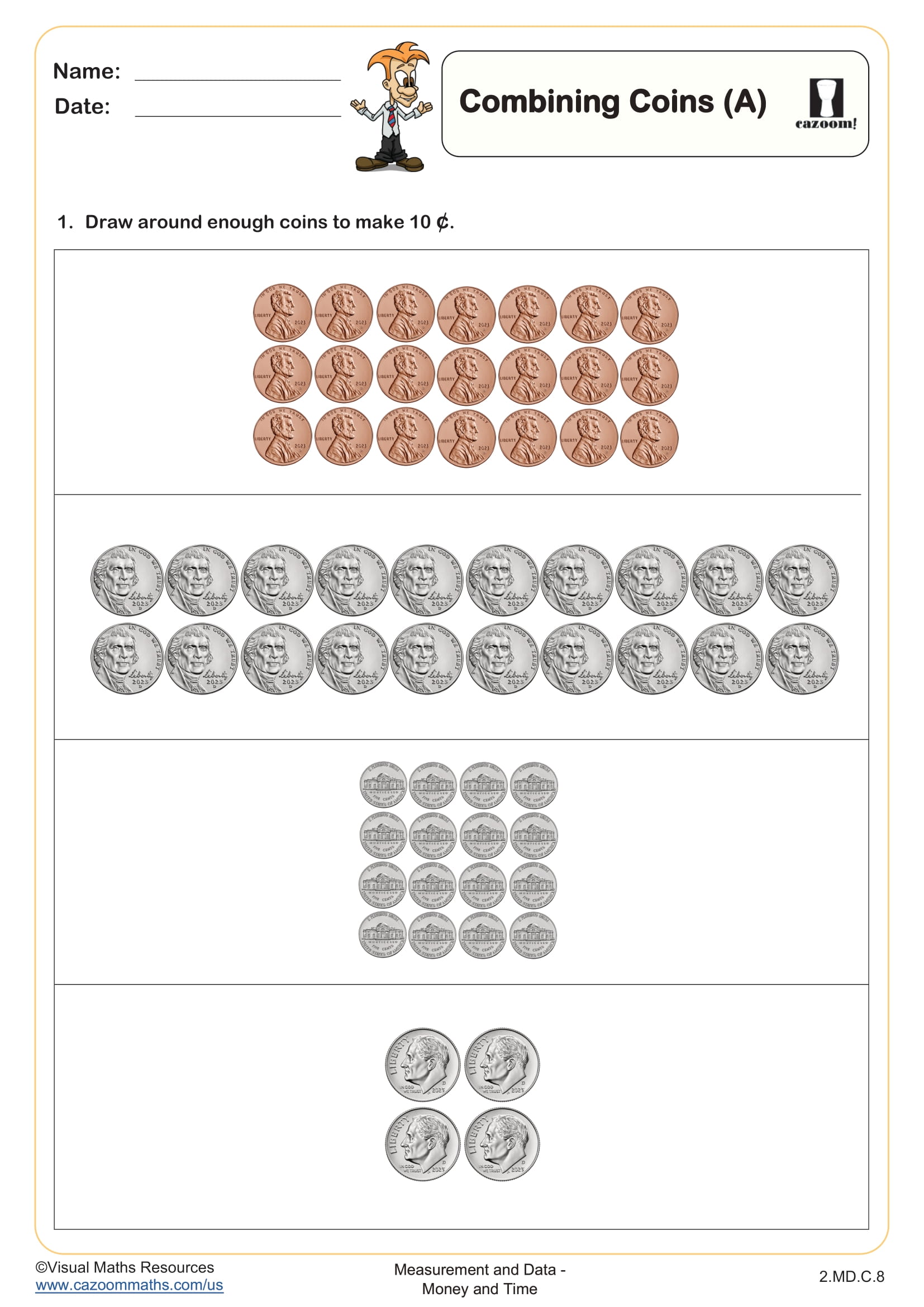 Preview of Combining Coins (A)