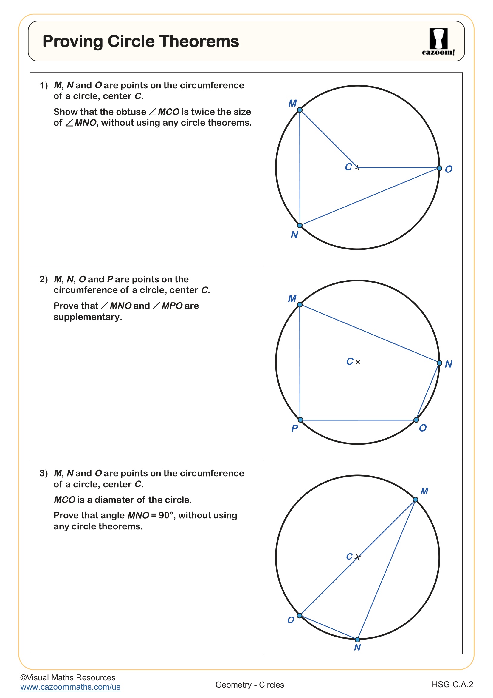 Preview of Proving Circle Theorems