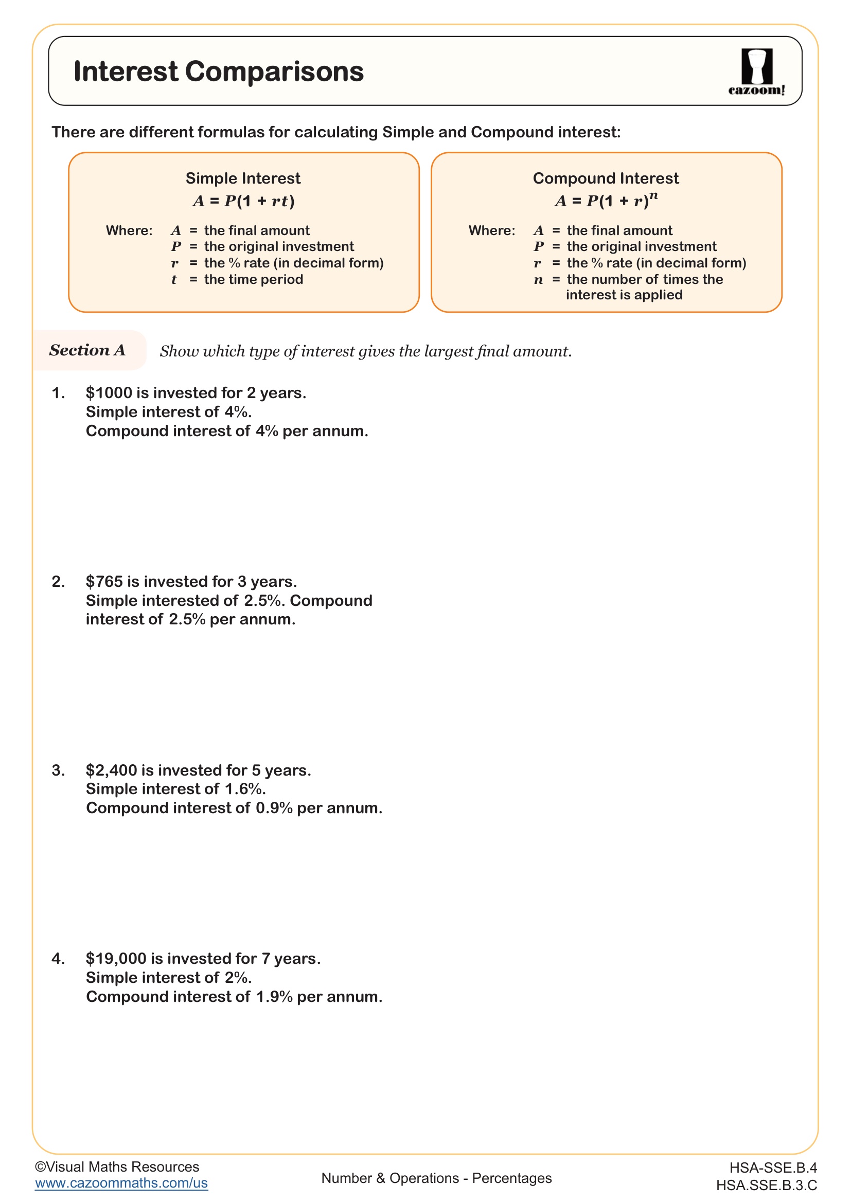 Preview of Interest Comparisons