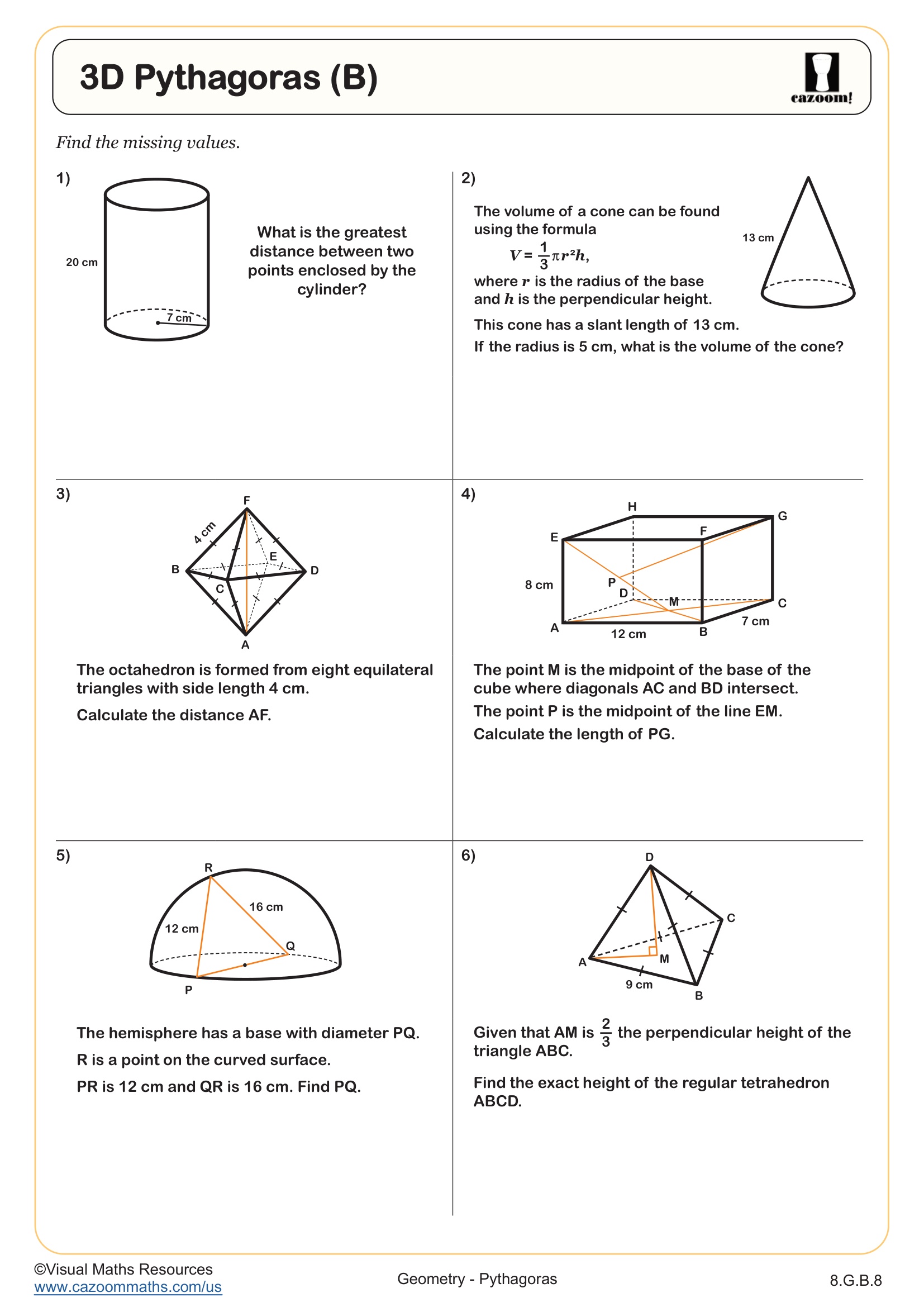 Preview of 3D Pythagoras (B)
