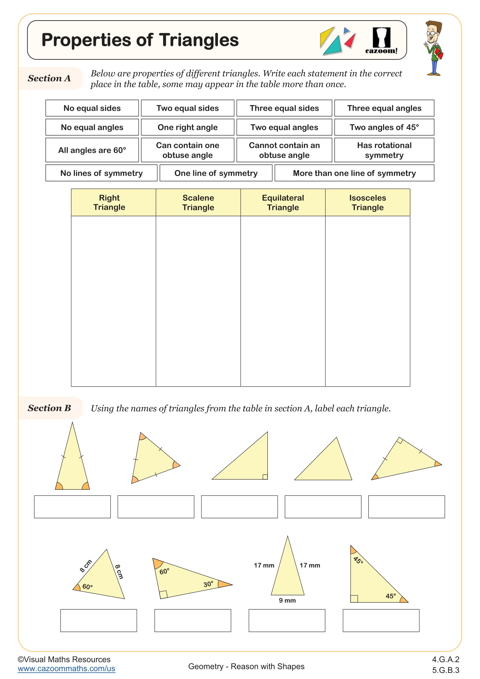 Preview of Properties of triangles
