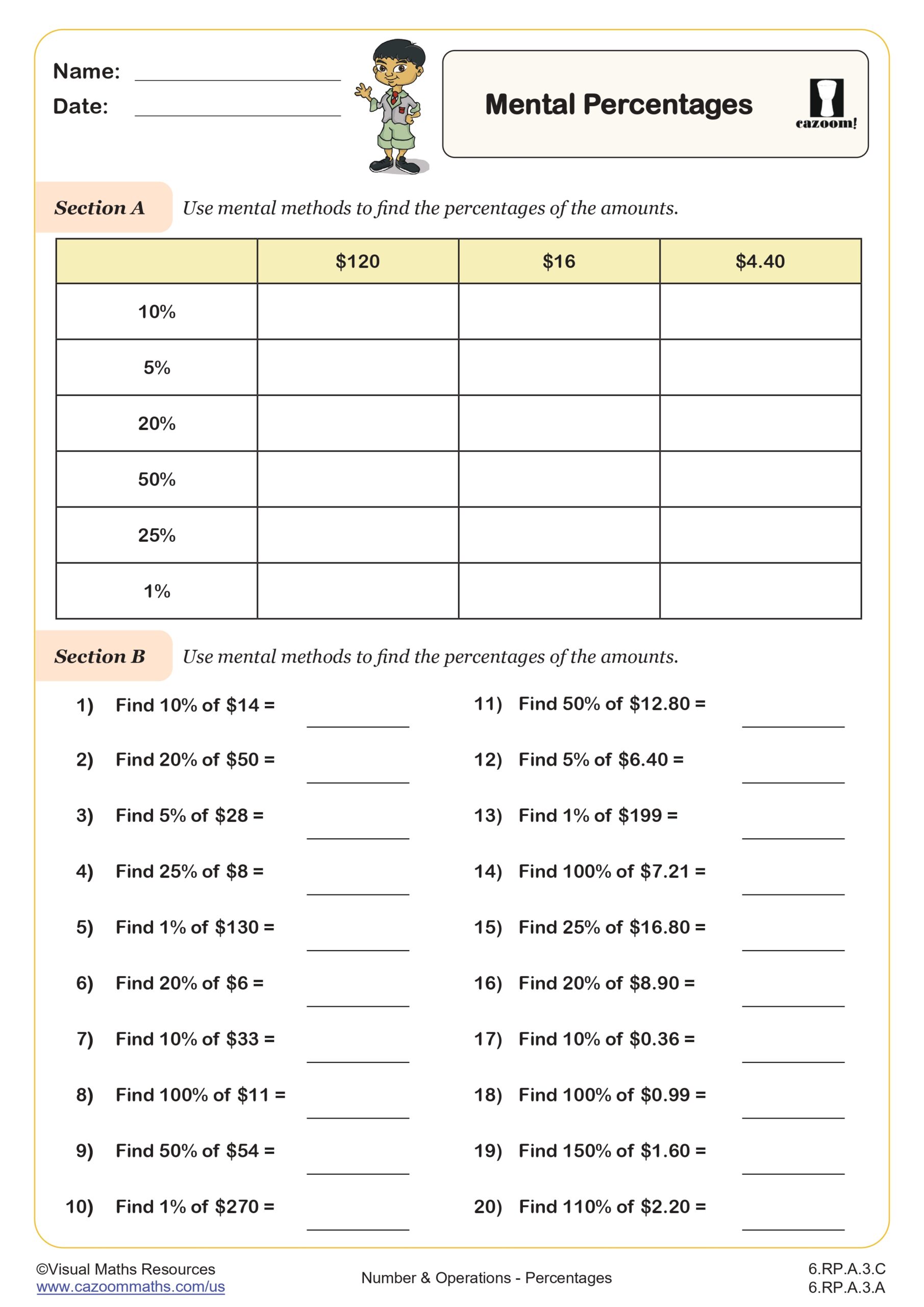Preview of Mental Percentages