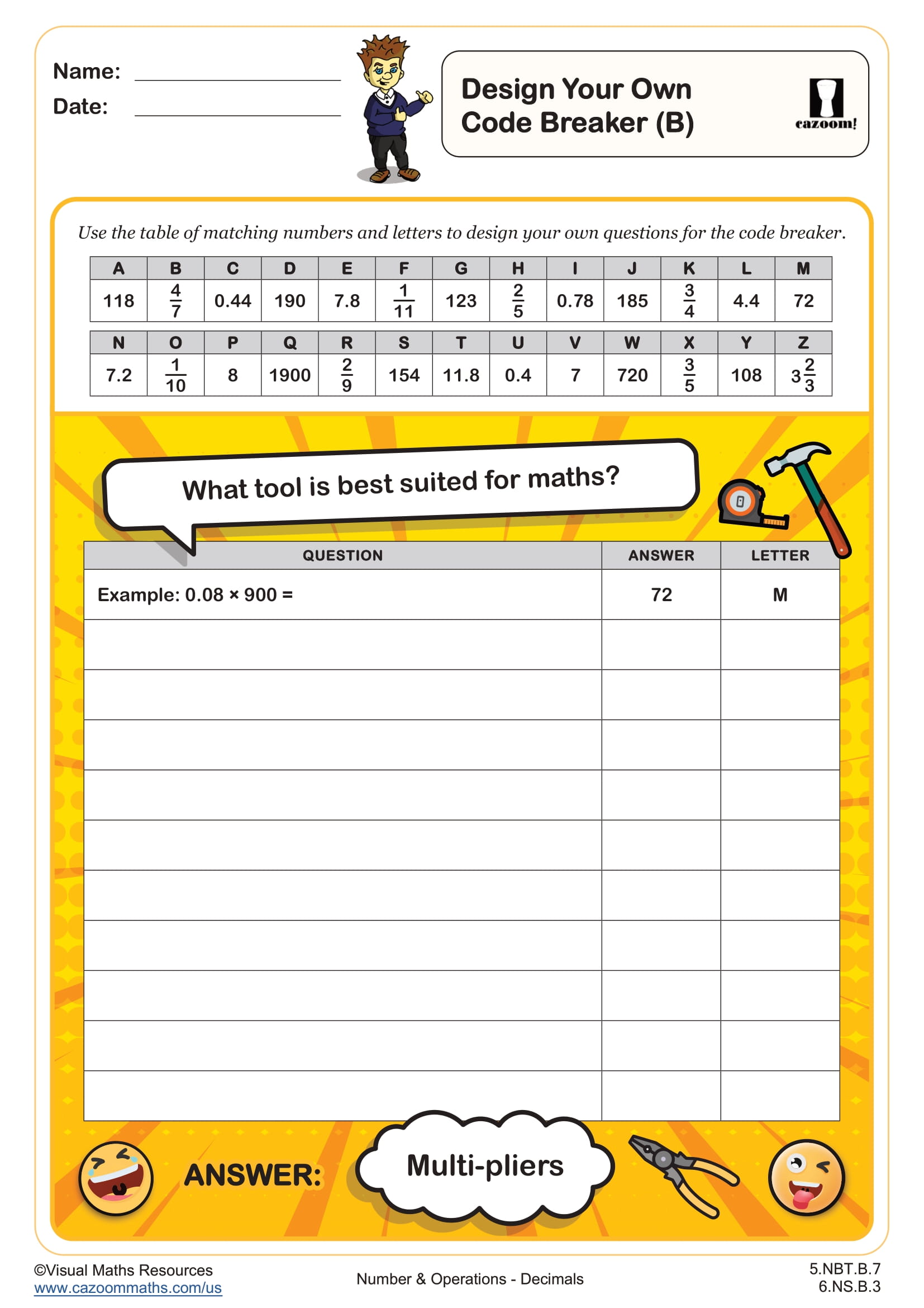 Preview of Design Your Own Code Breaker (B)