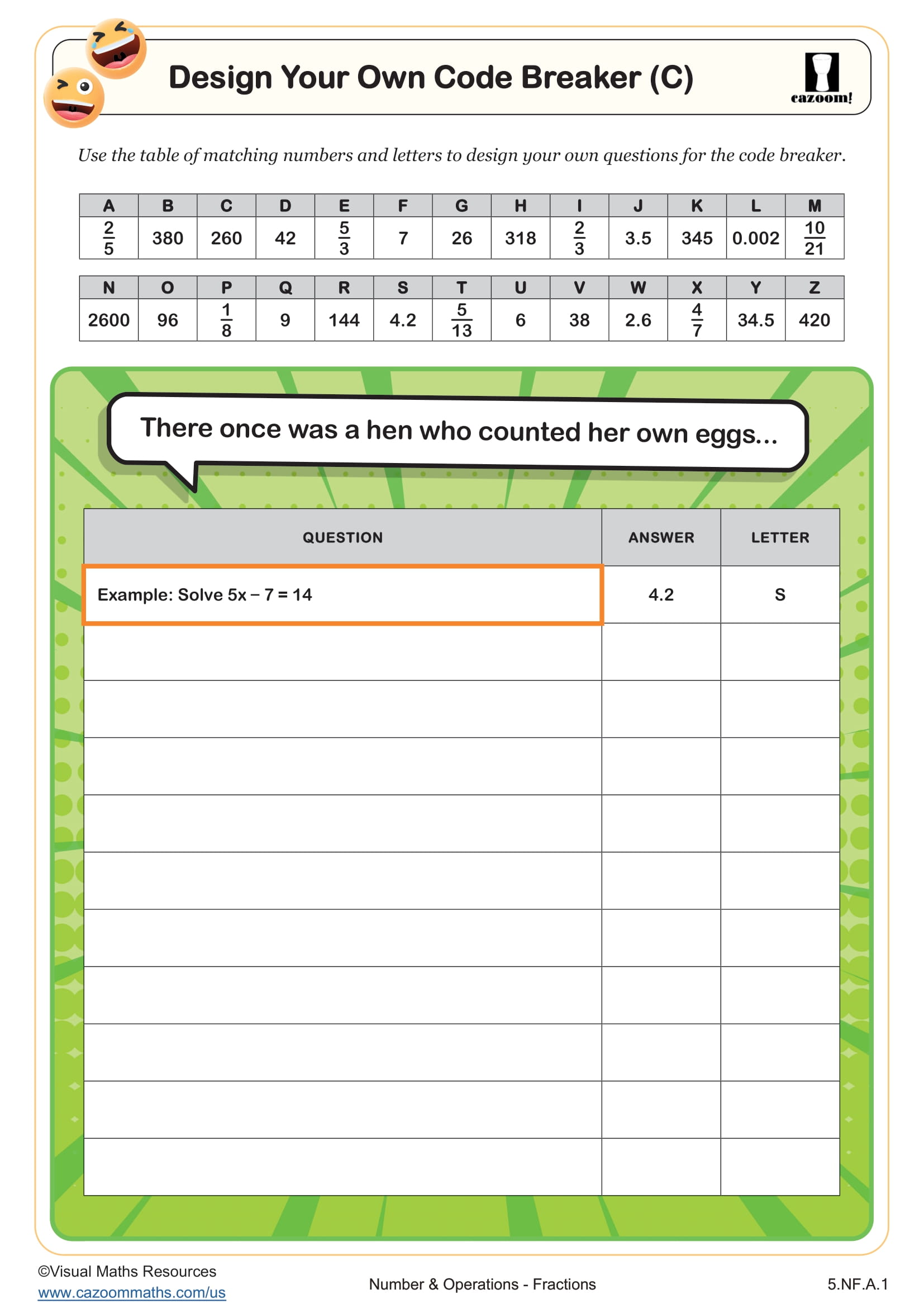 Preview of Design Your Own Code Breaker (C)