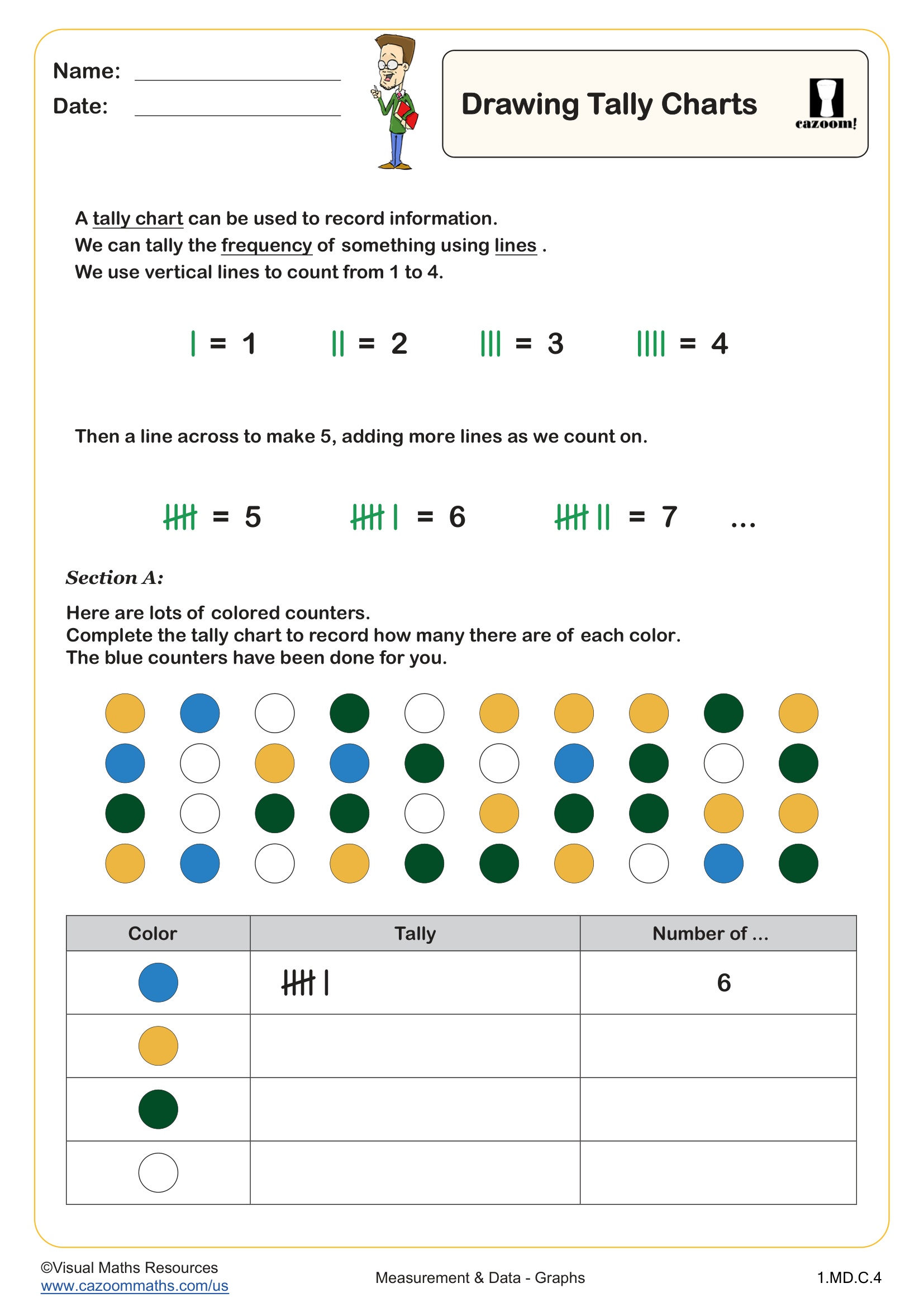 Preview of Drawing Tally Charts