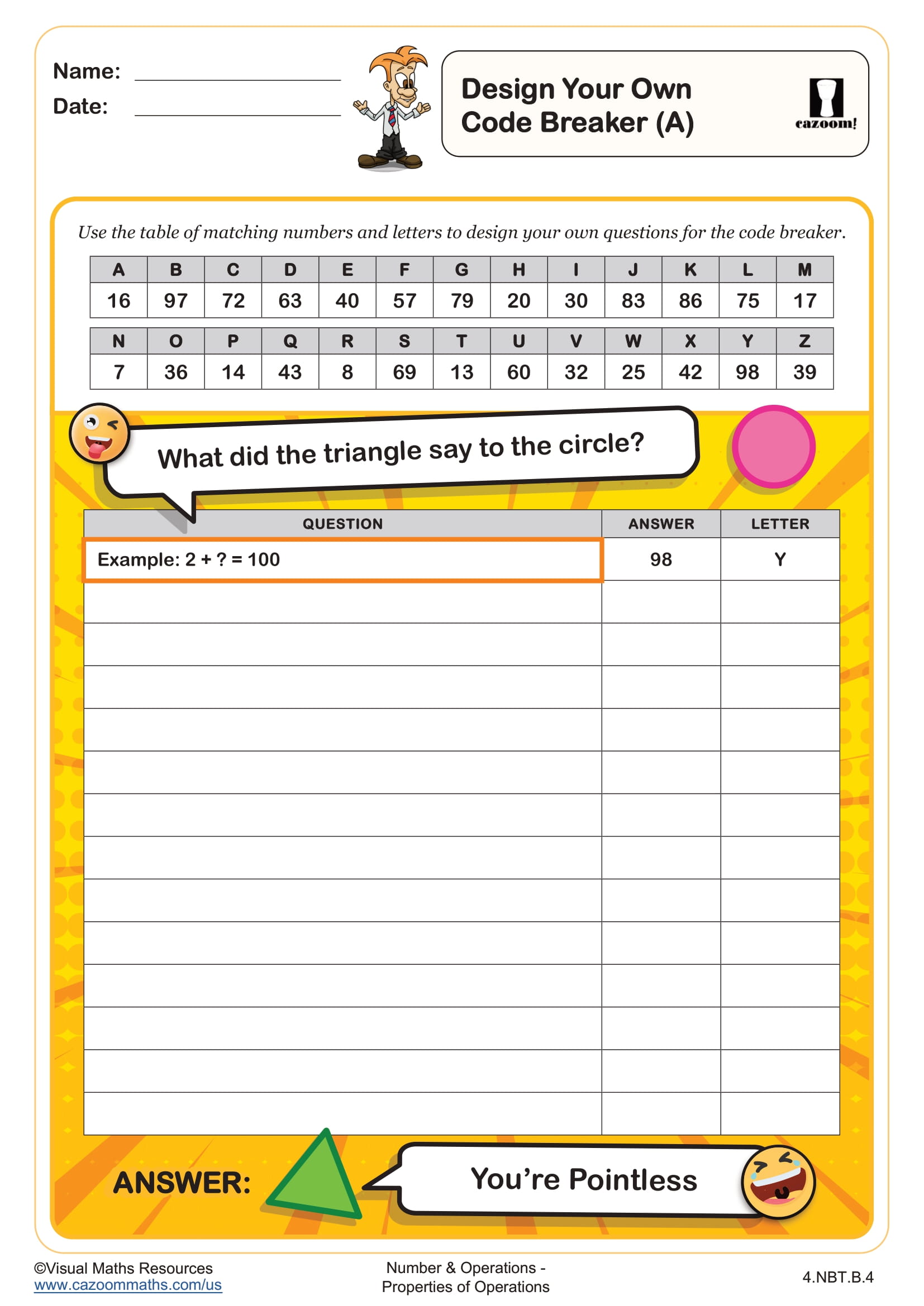 Preview of Design Your Own Code Breaker (A)