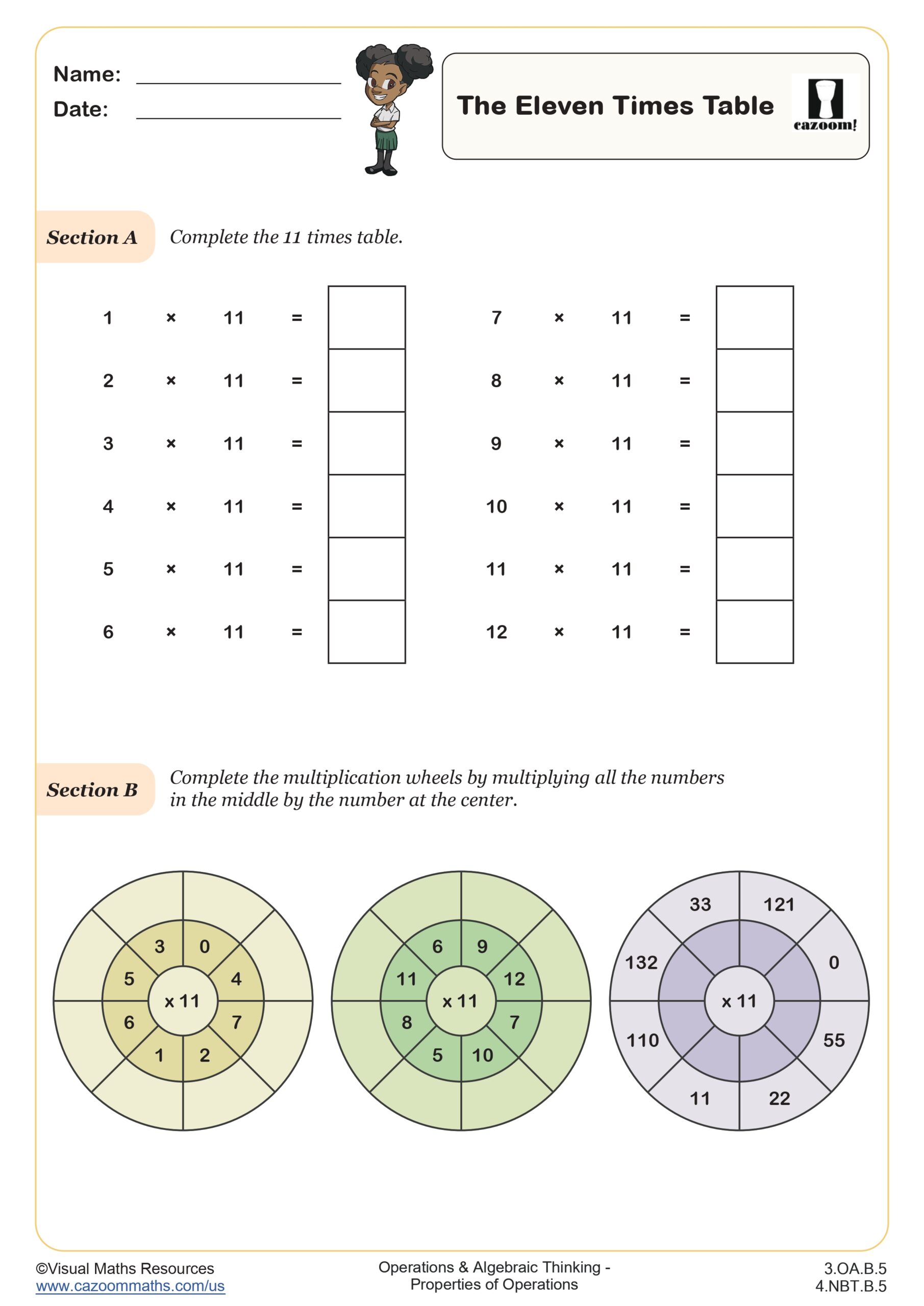 Preview of The 11 Times Table