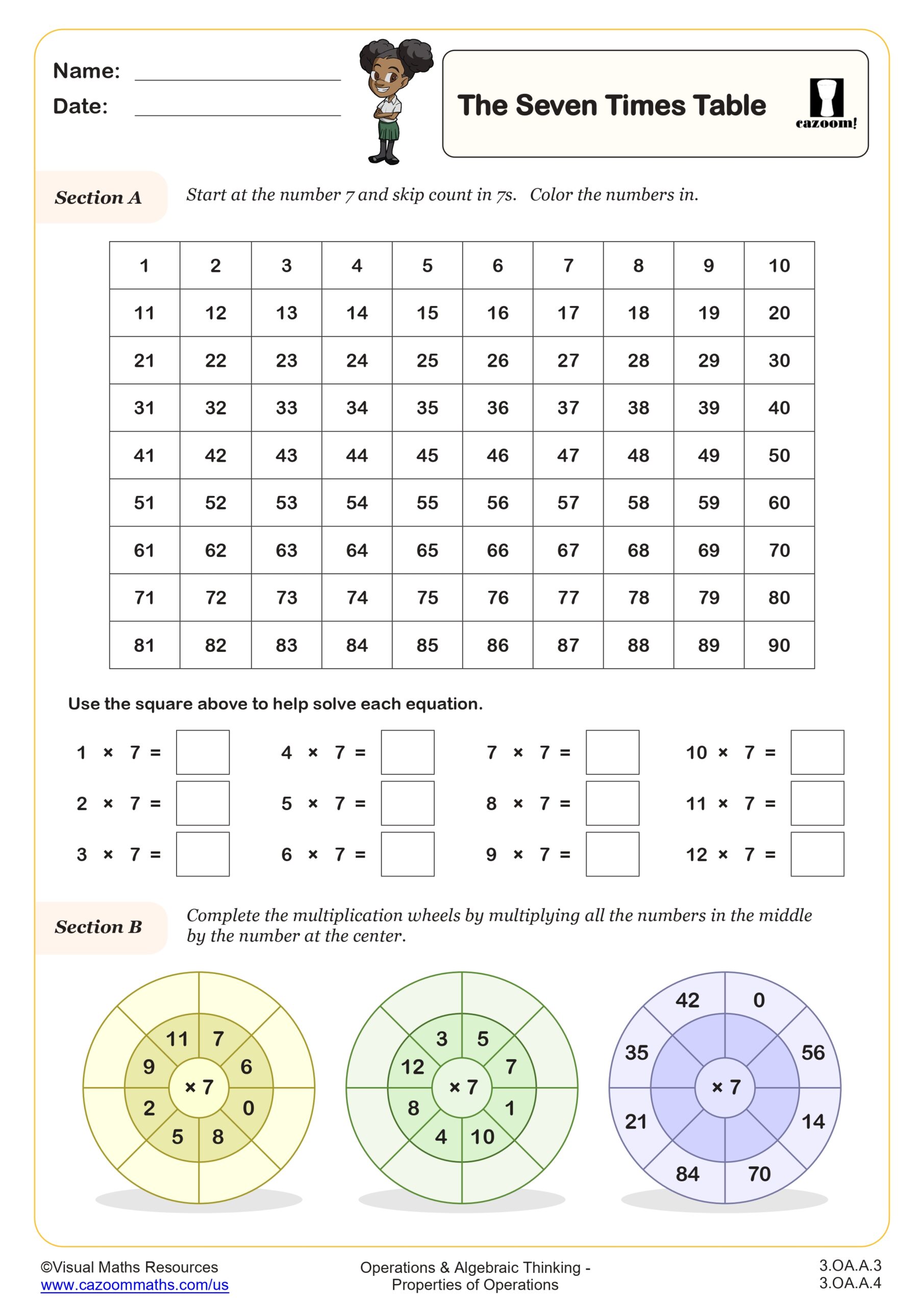 Preview of The Seven Times Table