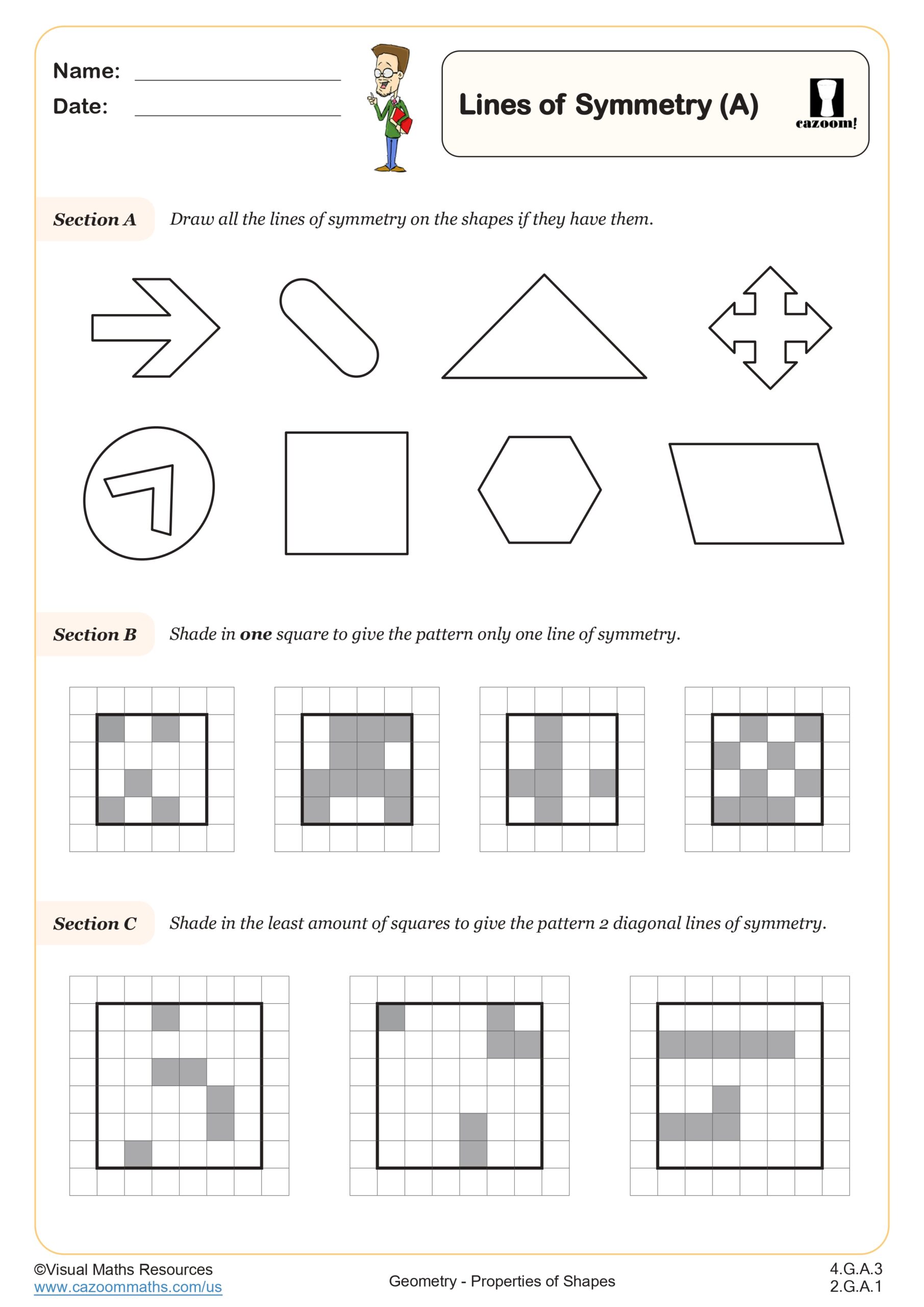 Preview of Lines of Symmetry (A)