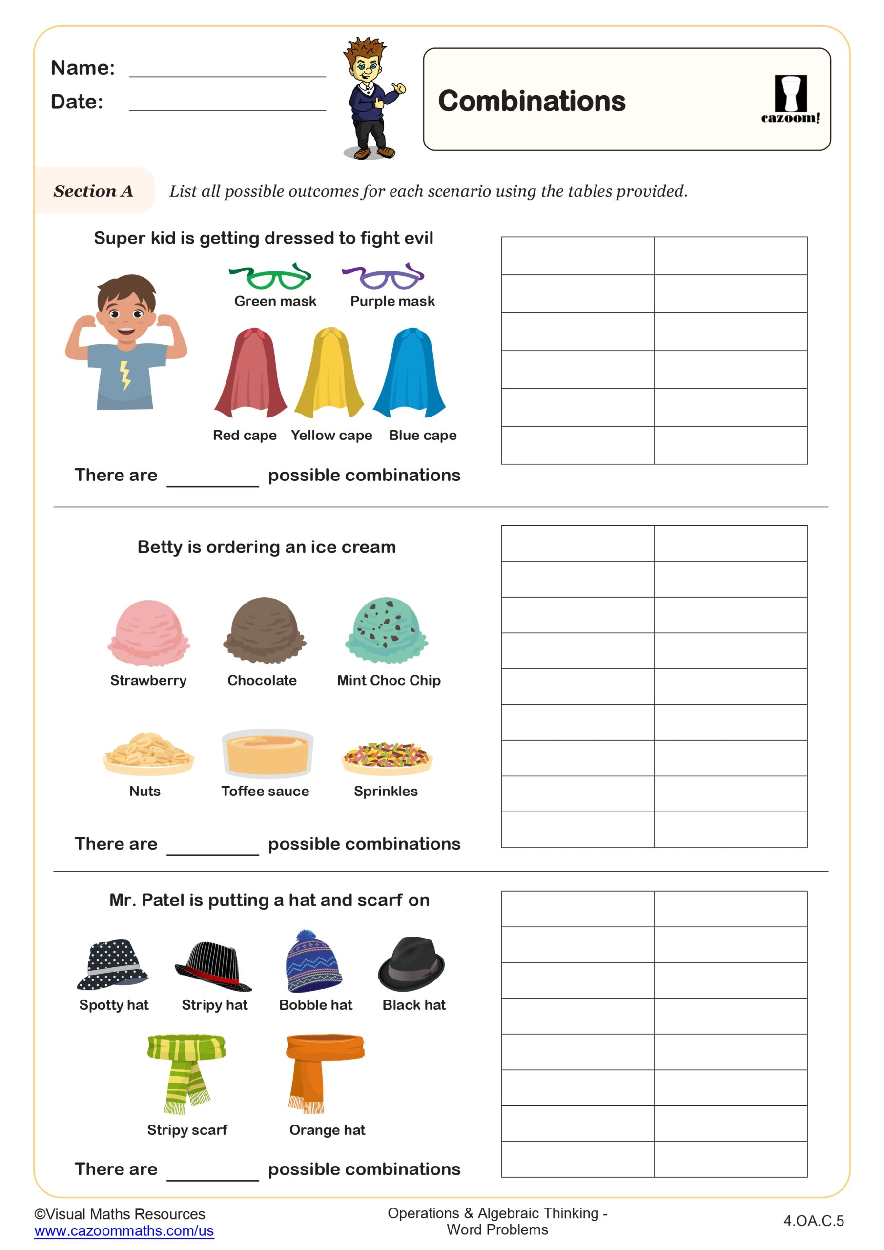 Preview of Combinations
