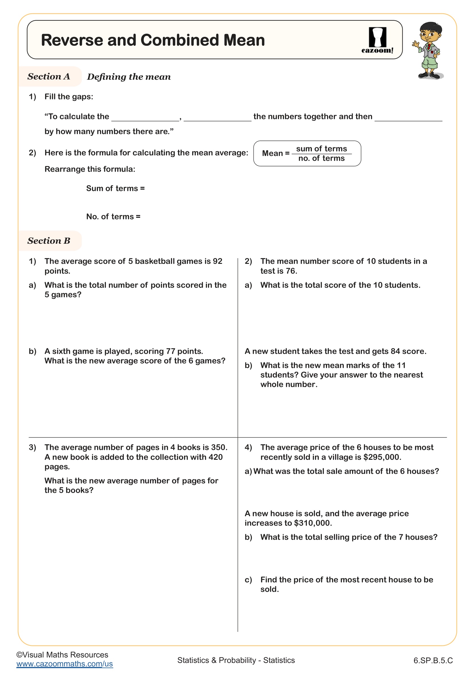 Preview of Reverse and Combined Mean