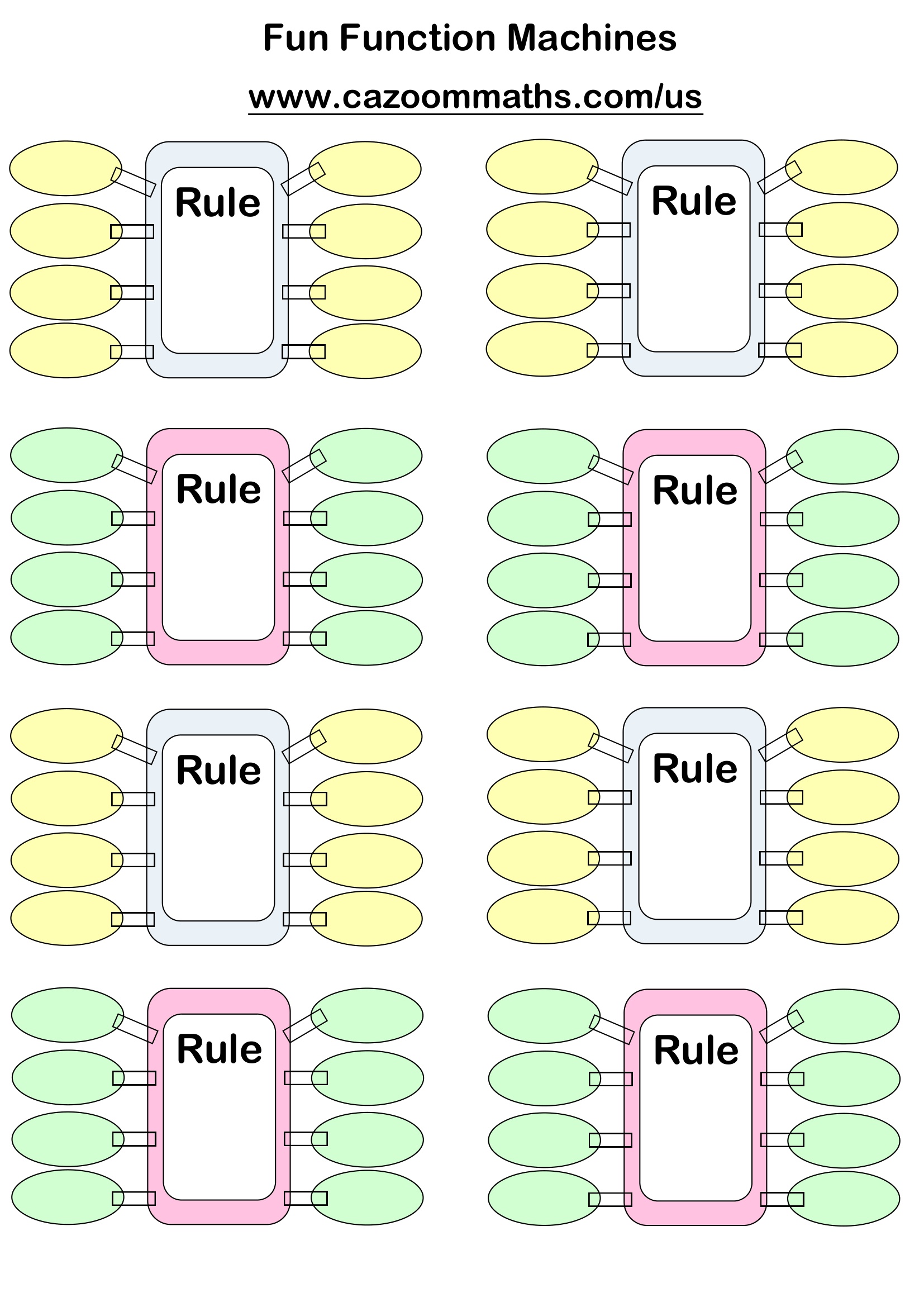 Fun Function Machines Free Teaching Resource