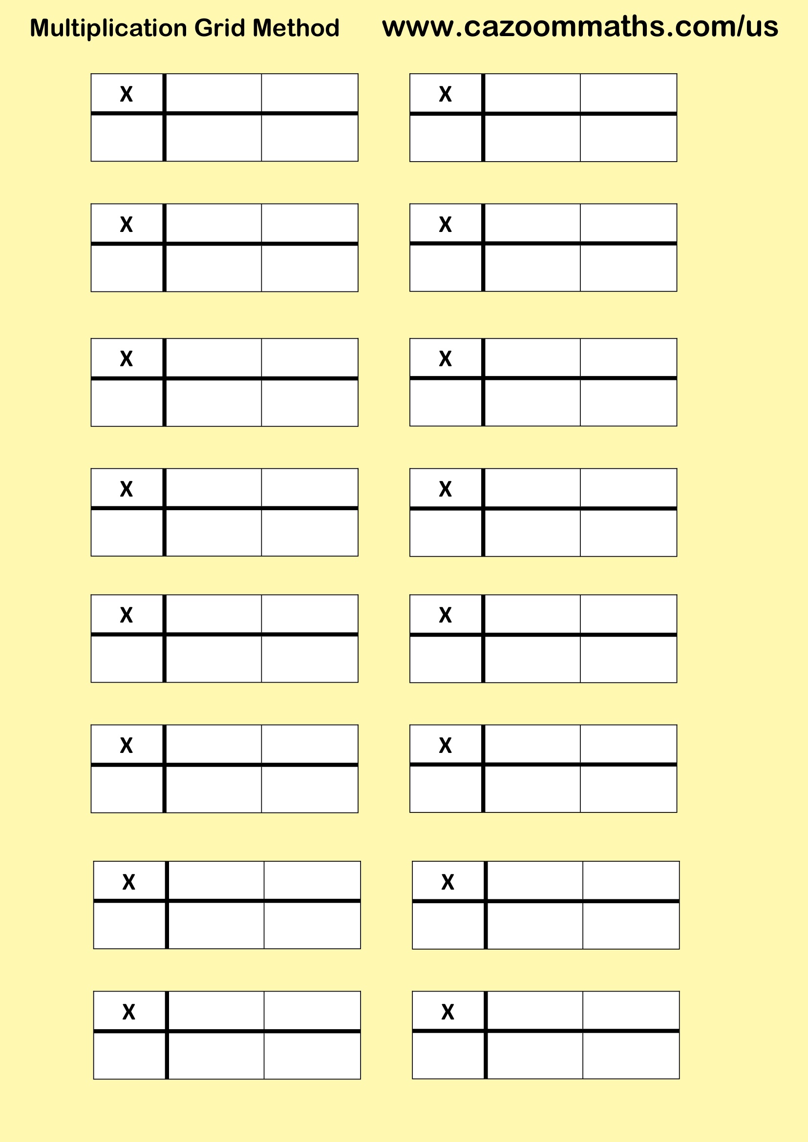 Preview of Multiplication Grid