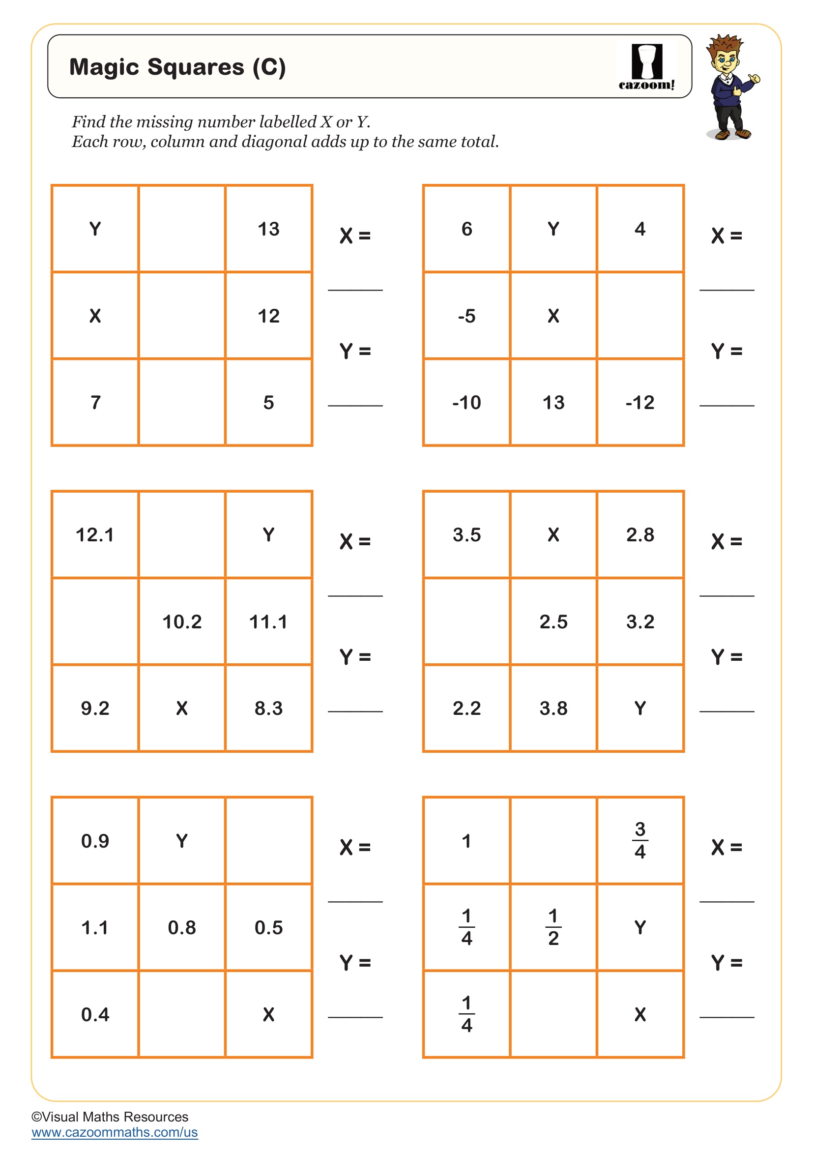 Preview of Magic Squares (C)