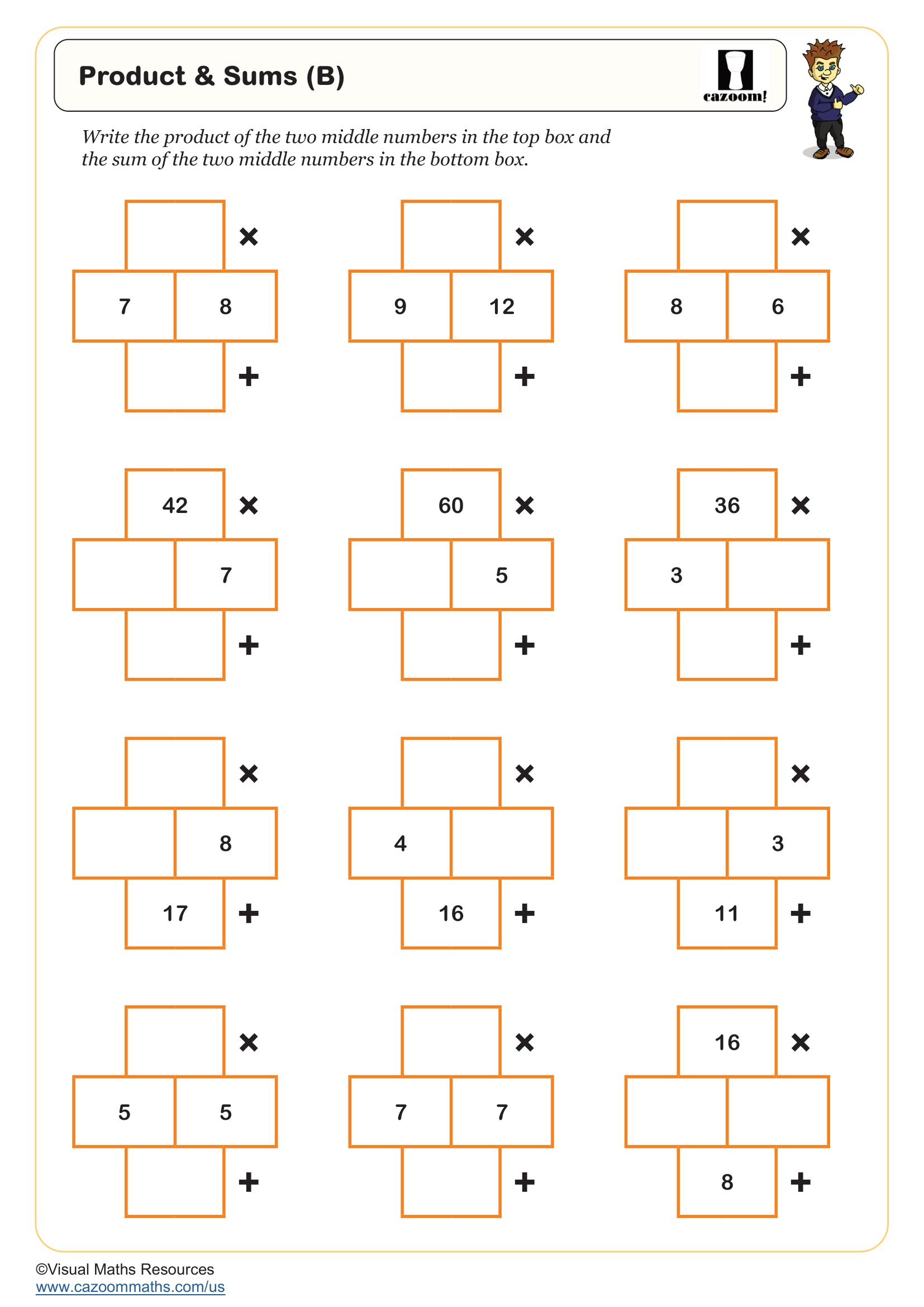 Products and Sums (B) Free Teaching Resource