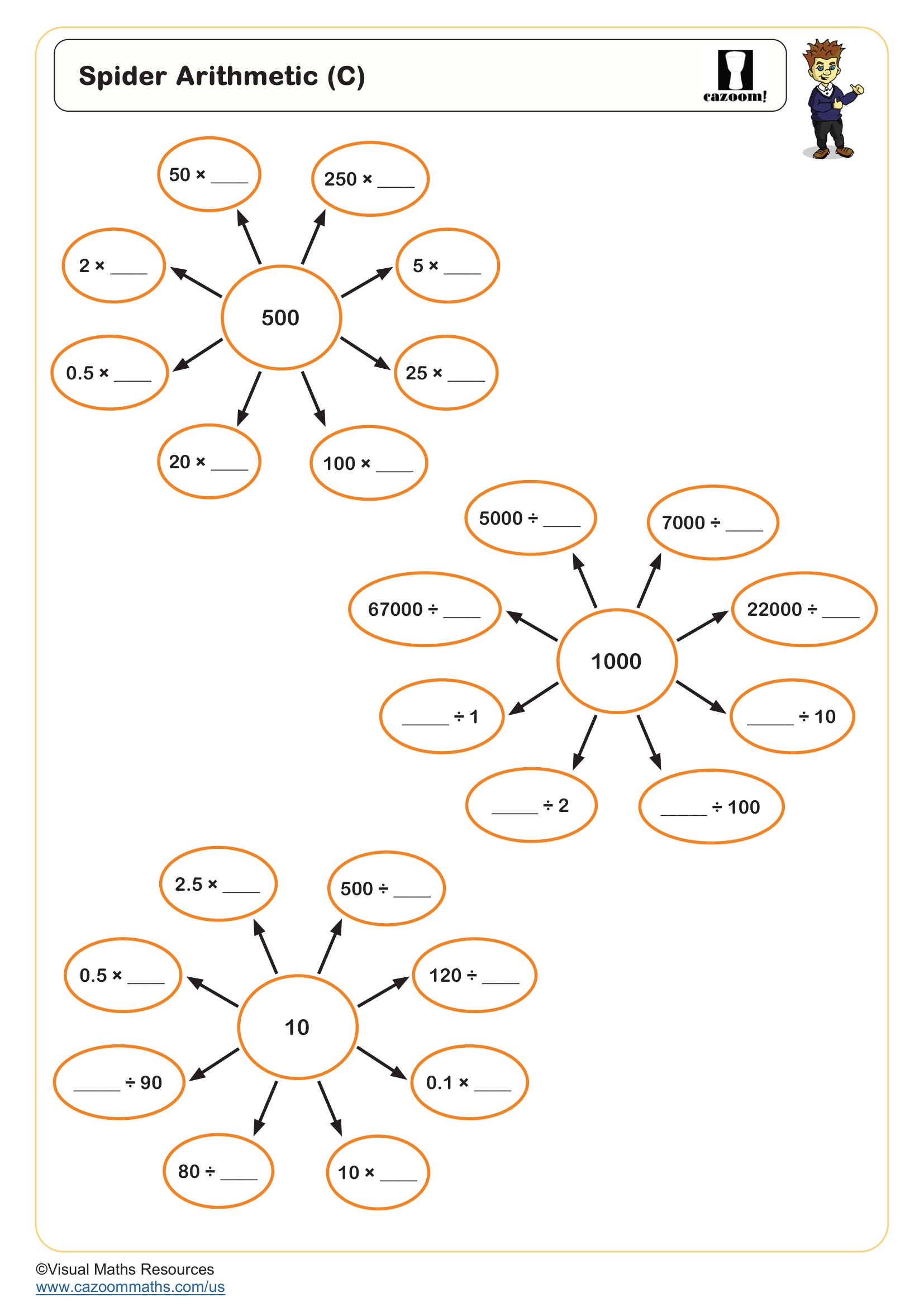 Preview of Spider Arithmetic (C)