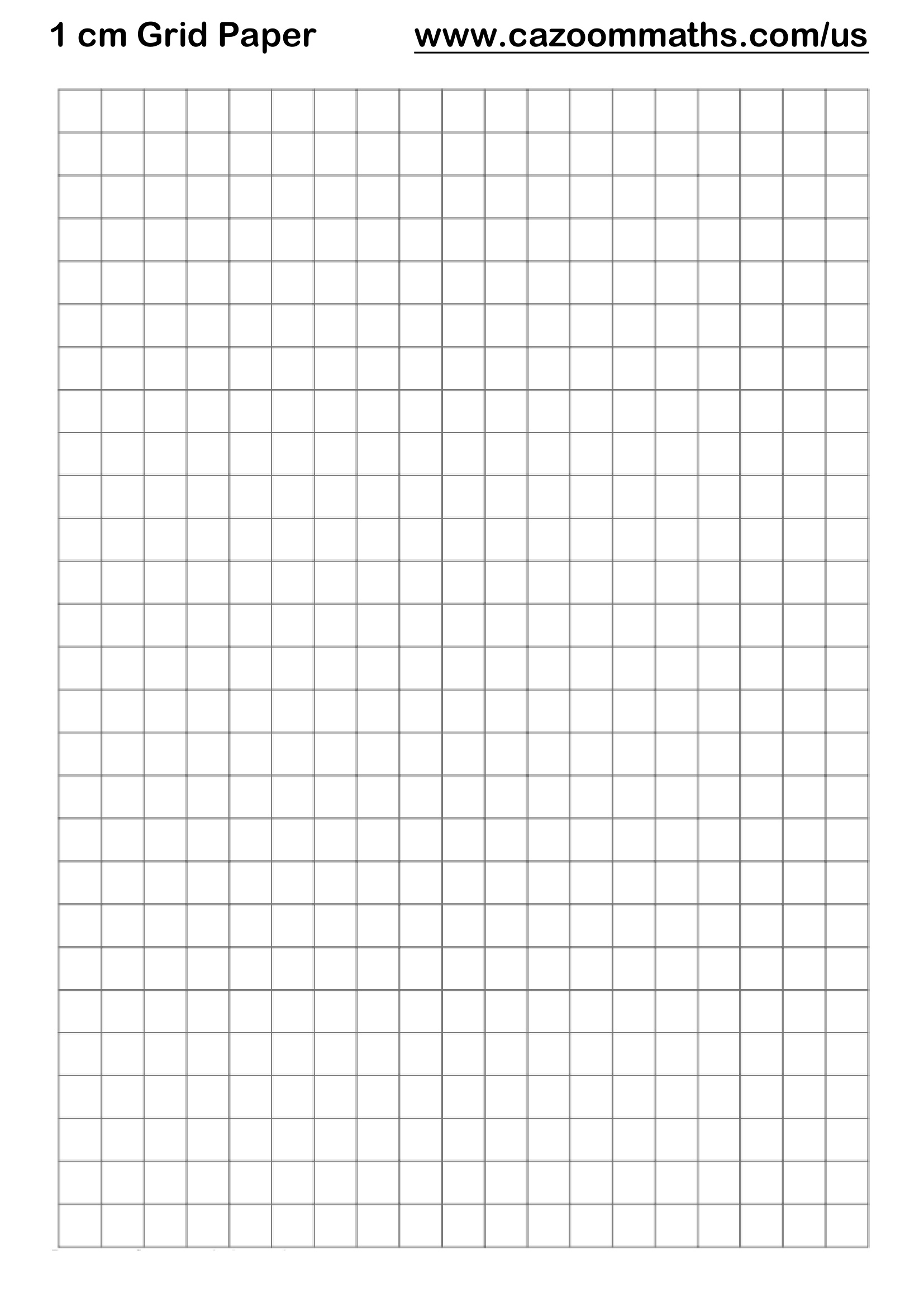 1 cm Square Paper Free Teaching Resource