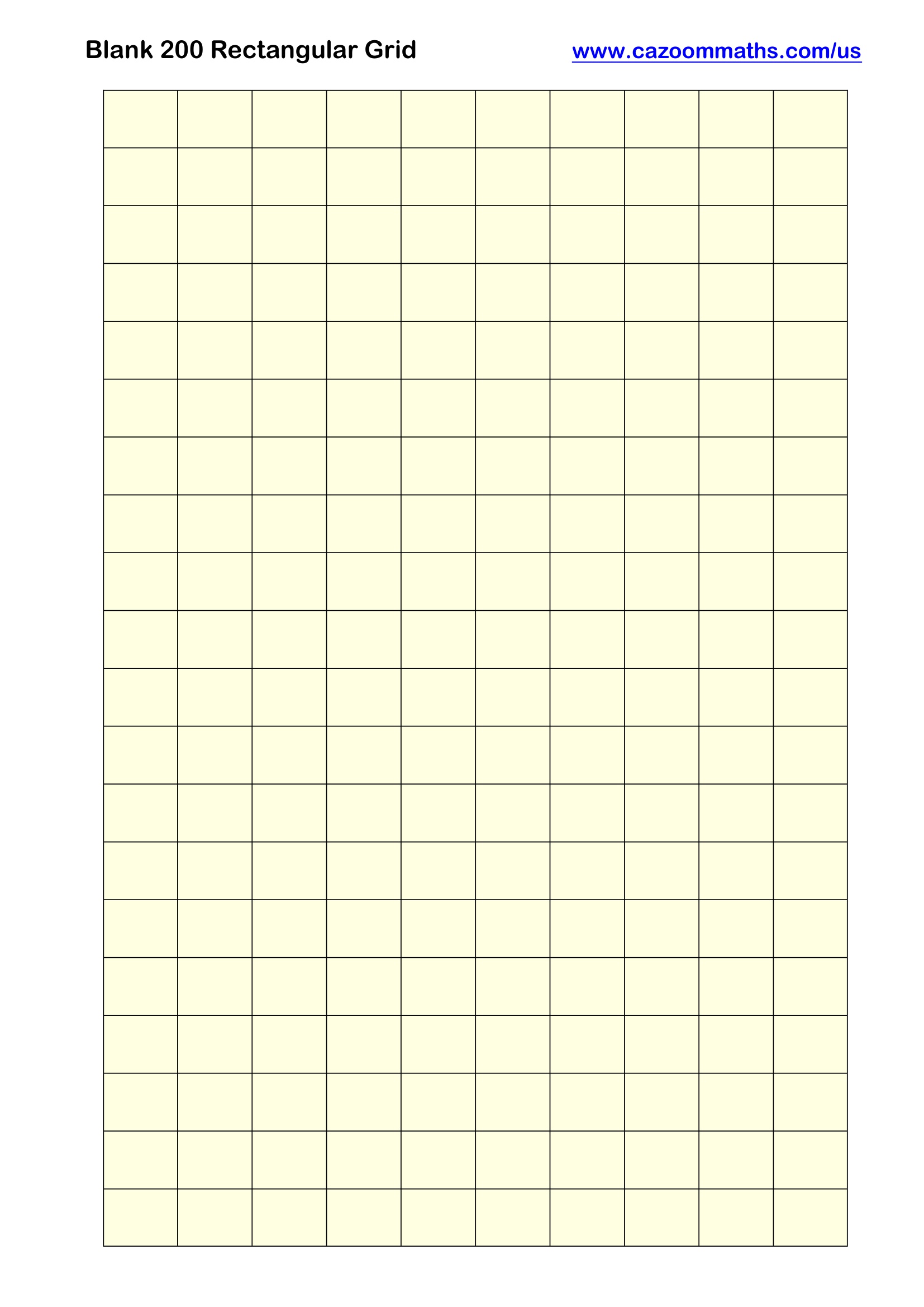 Preview of Blank 200 Rectangular Grid
