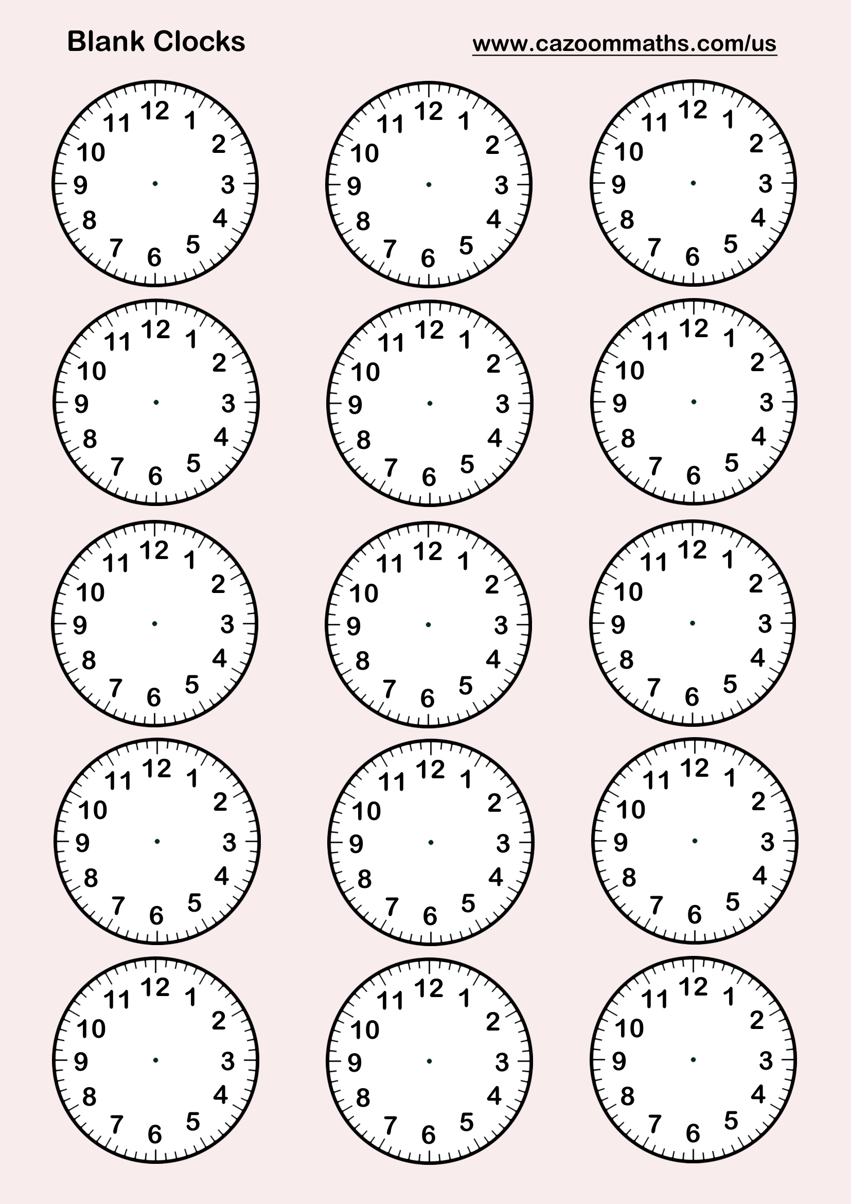 Preview of Blank Clocks