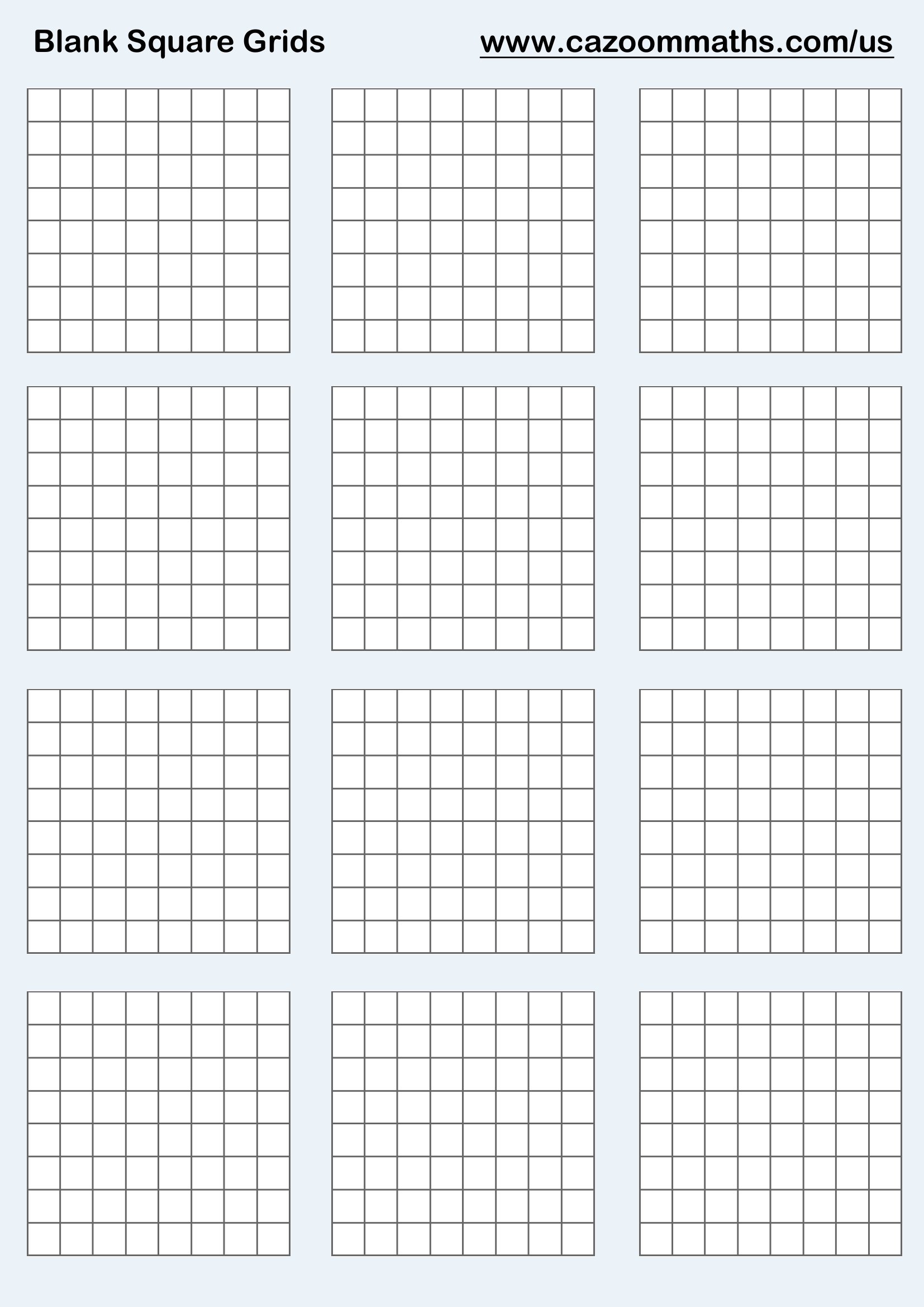 Blank Square Grids Free Teaching Resource