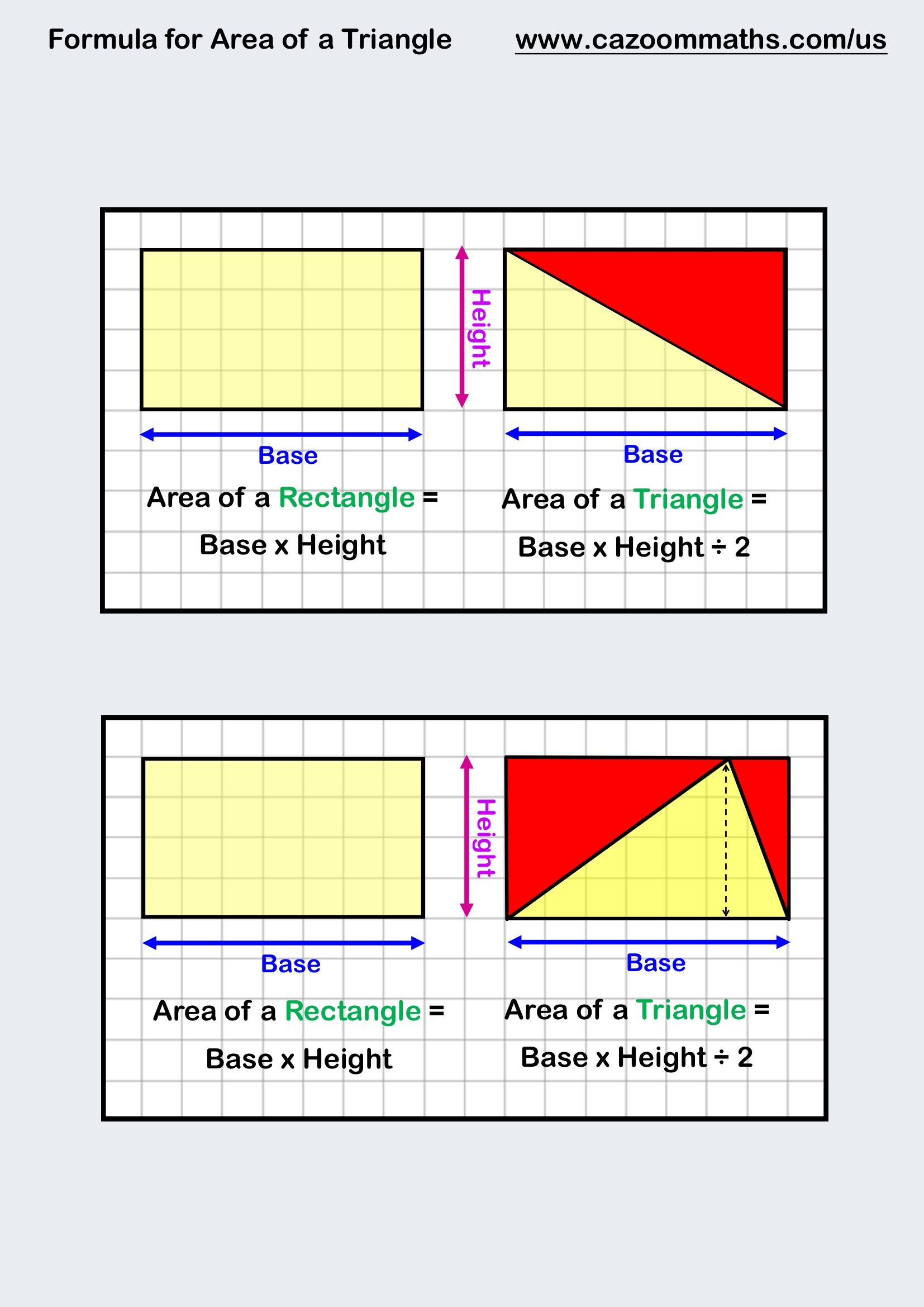 Preview of Formula for Area of a Triangle