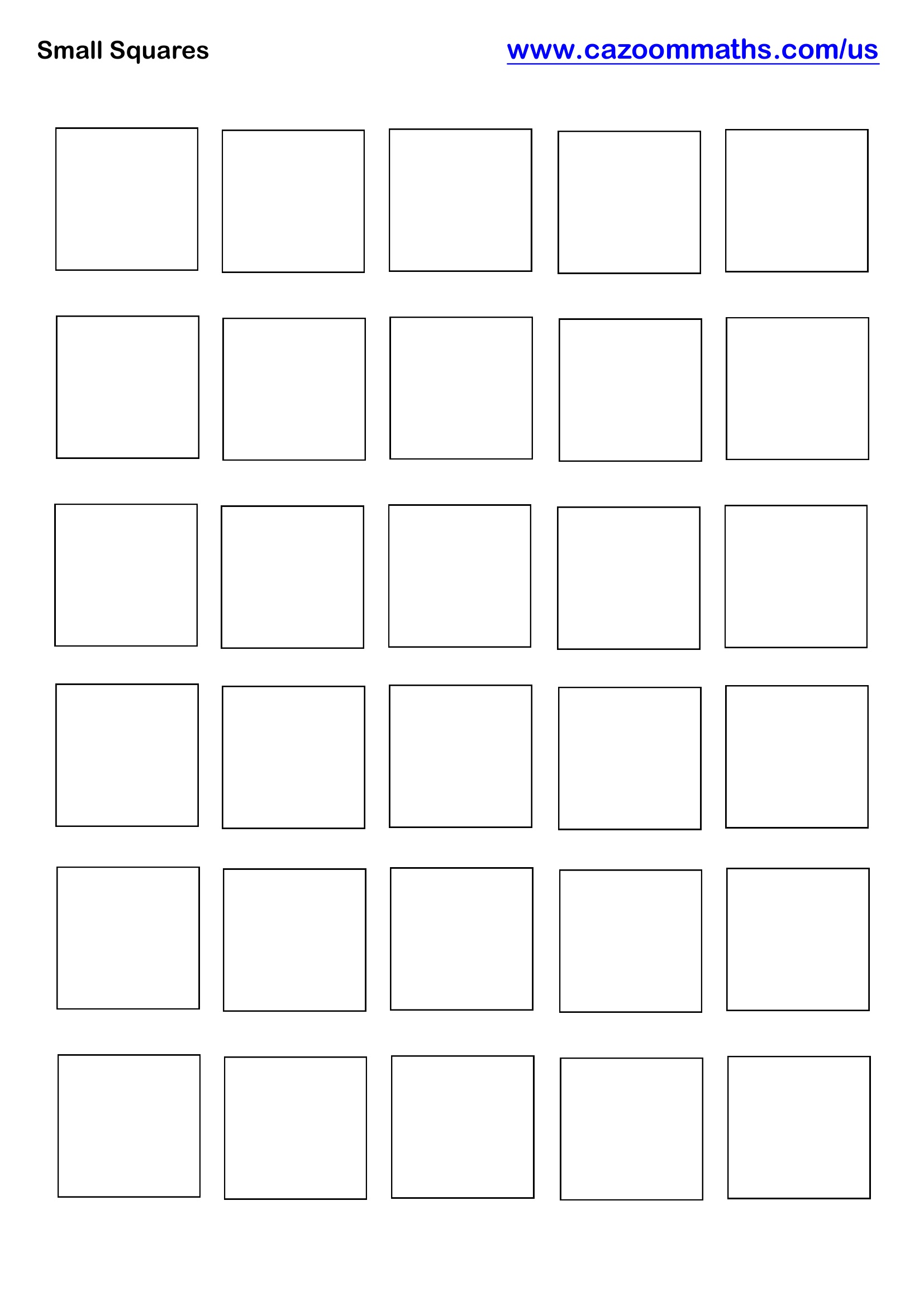 Small Squares Free Teaching Resource